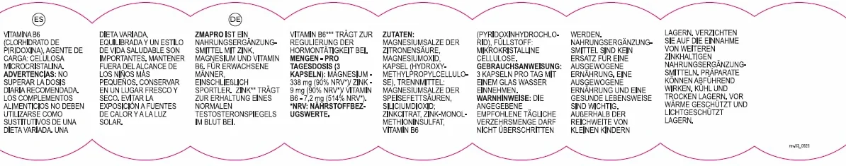 ZmaPRO integratore alimentare zinco magnesio vitamina B6 120 capsule