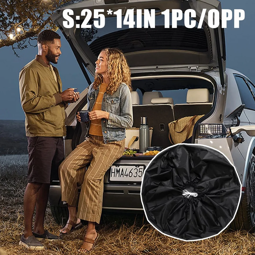 Copriruota Di Scorta Borsa Pneumatici Auto Copertura Ruota 65cm Nero