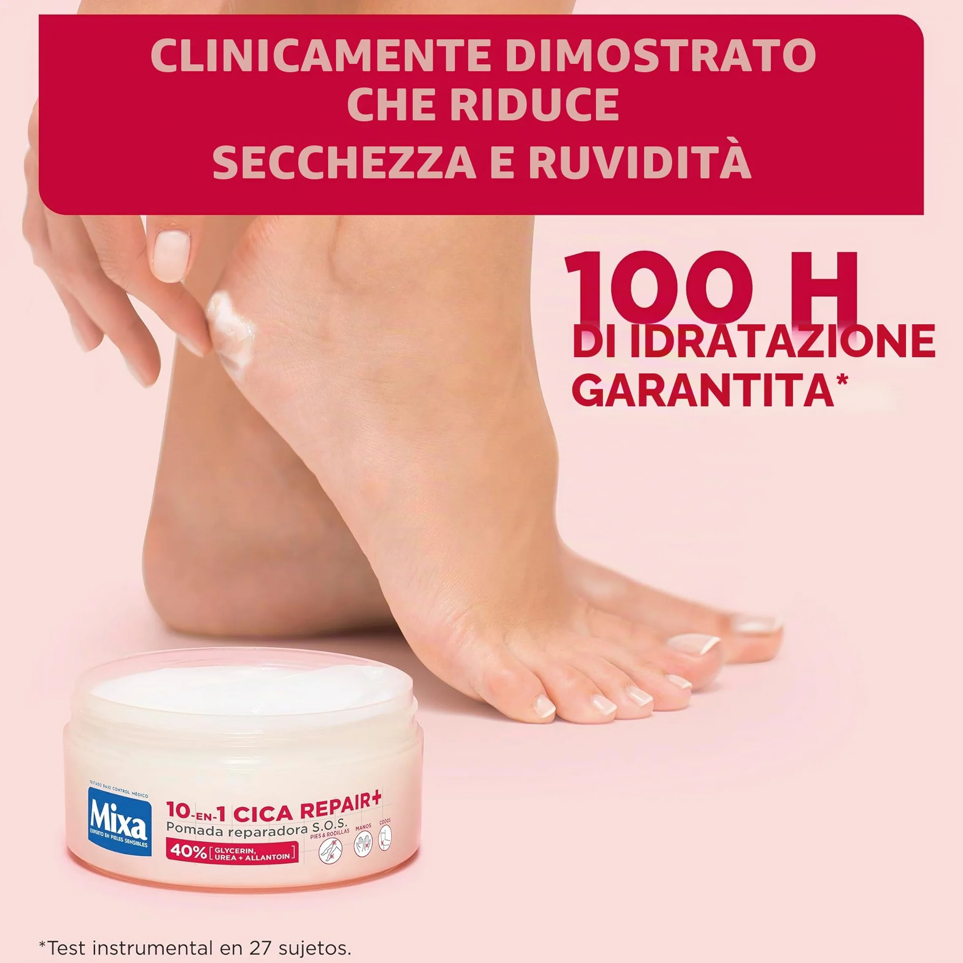 Mixa Cica Repair+ 10 in 1 Pomada riparatrice S.O.S. 40% Glicerina + Urea + Allantoina 150 ml