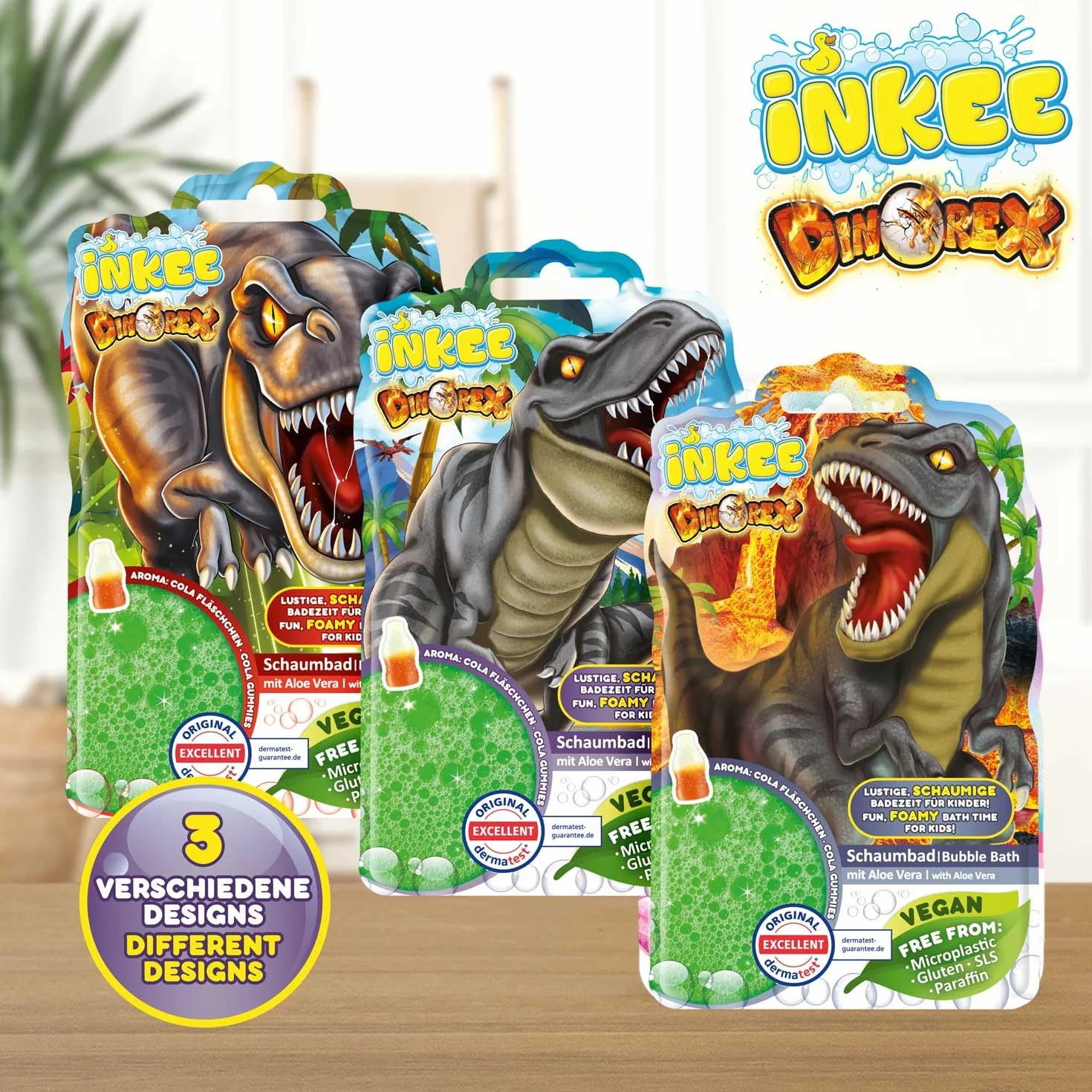 Bagnoschiuma liquido Dinorex 15x 40g Additivo per il bagno di dinosauro