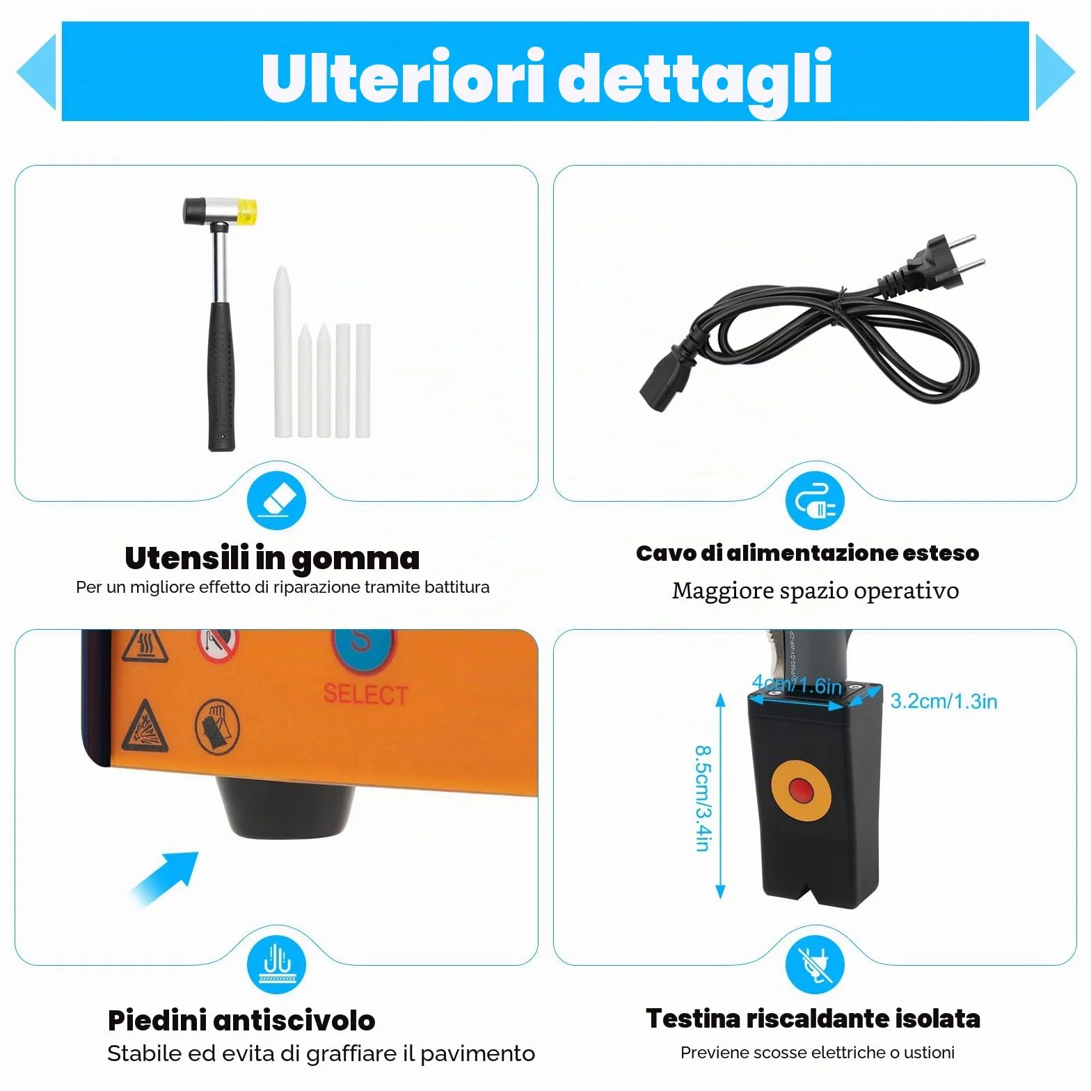 Kit di riparazione per ammaccature senza verniciatura per auto, dispositivo di riscaldamento ad induzione, strumento di riparazione per ammaccature, macchina per riscaldamento ad induzione, set di