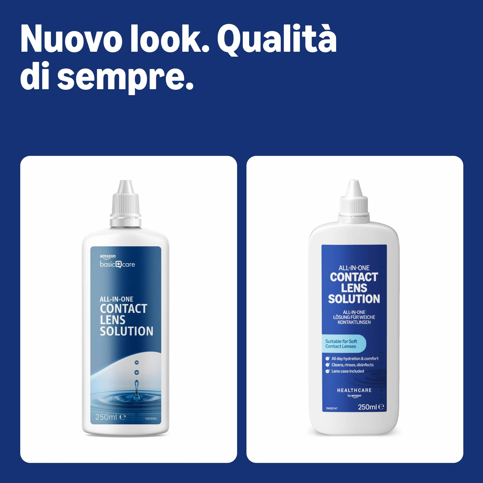 Amazon Healthcare Soluzione per lenti a contatto tutto in uno 2 x 250 ml