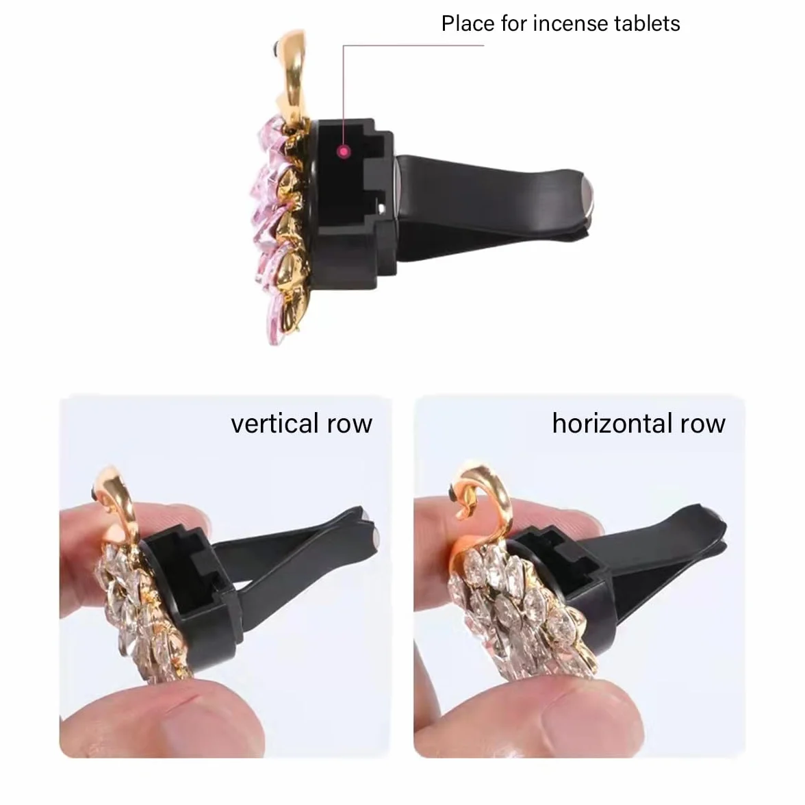Clip Con Fiore Di Margherita per Presa D'aria Condizionata Auto, Diffusore Profumo Auto a Forma Di Fiore, Accessori Decorazione Interni Nero