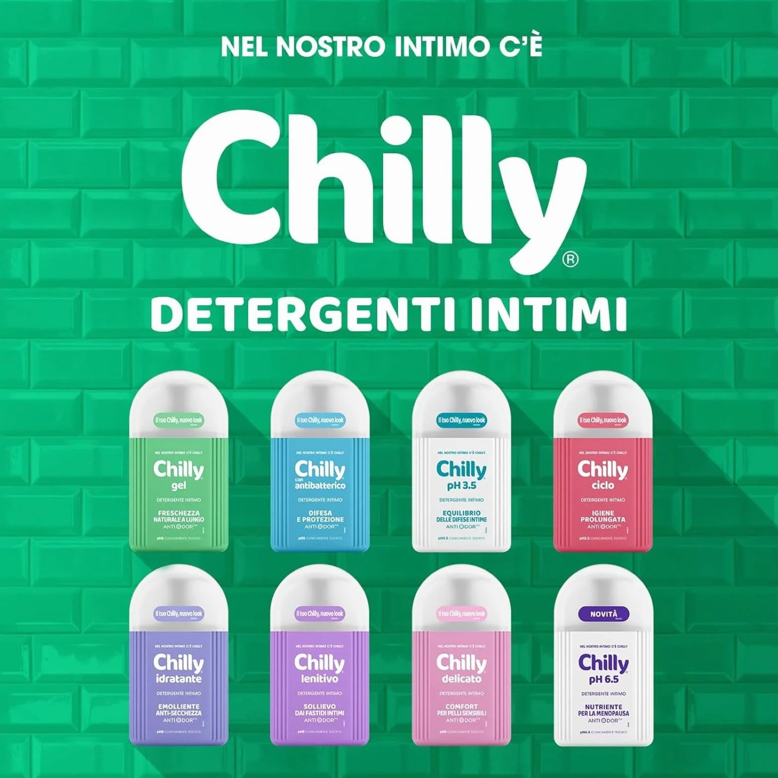 Chilly Detergente Intimo Antibatterico Anti-Odor pH 5 300 ml
