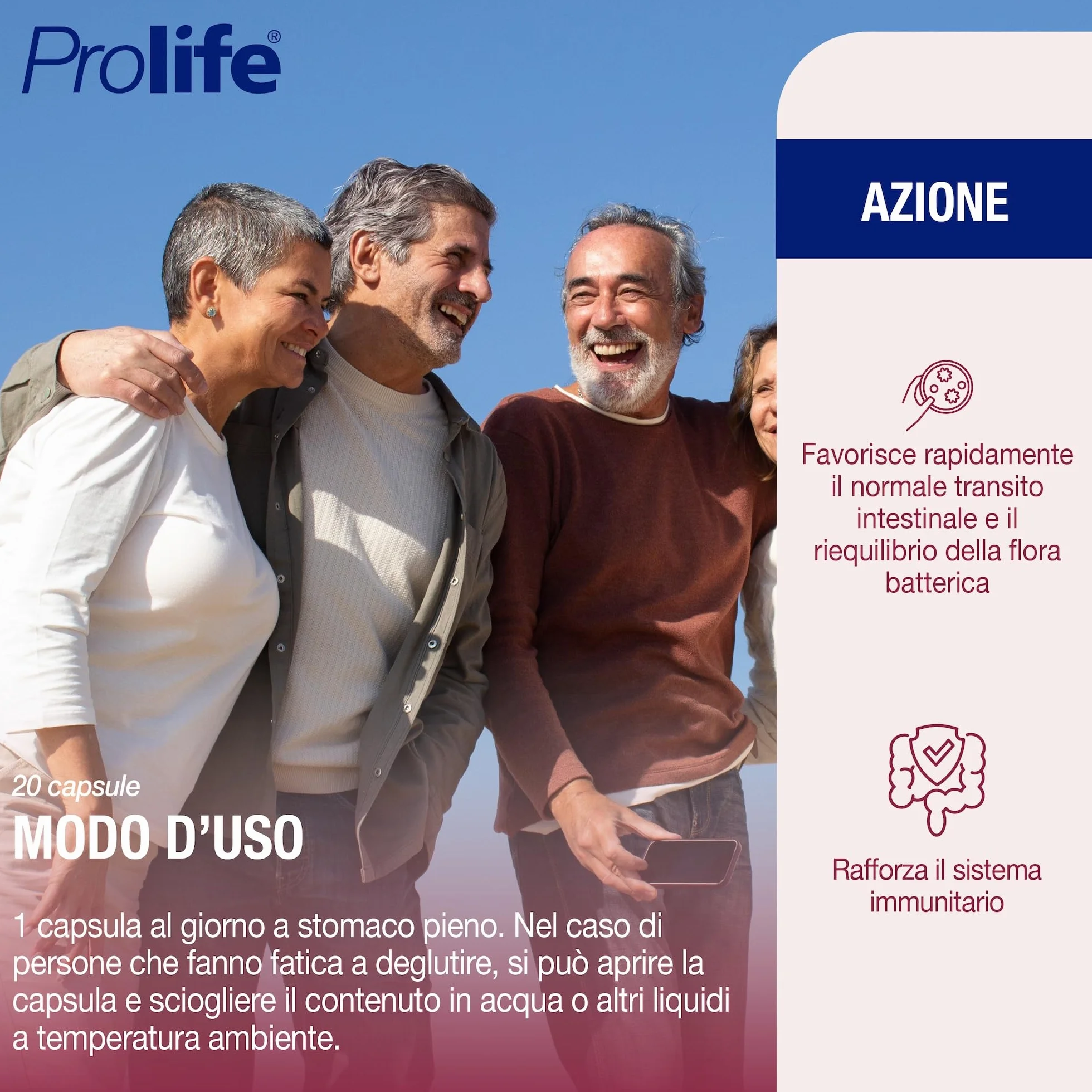 Prolife Vzdt032 Forte 20 capsule probiotici 10 miliardi fermenti lattici 515 mg