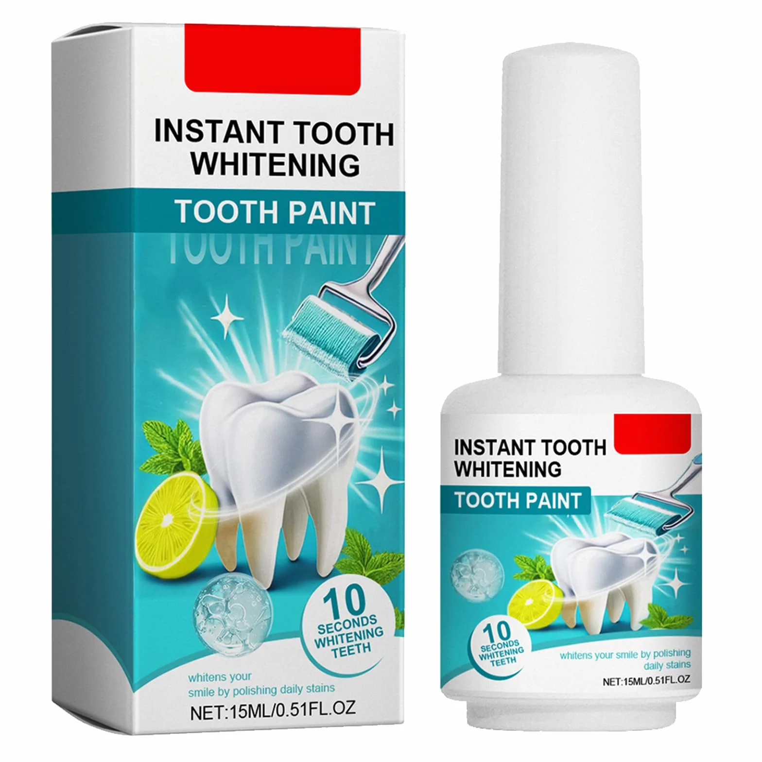 Vernice per Denti Tooth Polish Uptight Instant Teeth Whitening Paint Rimuove Macchie Dentali