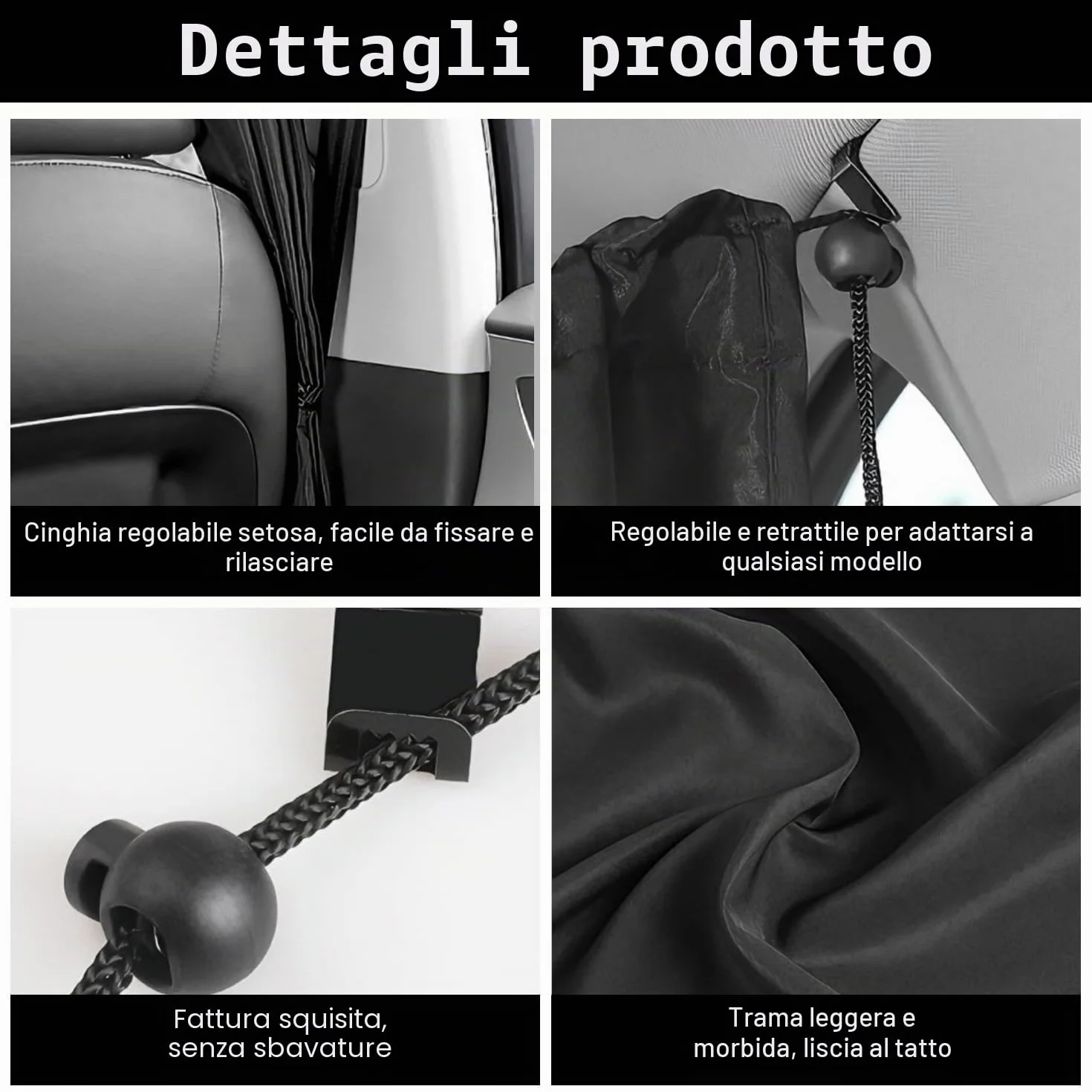 5 Pezzi Set Tendine Parasole Auto Oscuranti Finestrini Auto Protezione Della Privacy Facile da Installare 1 Tendina Principale 4 Oscuranti Laterali Adatto per la Maggior Parte Delle Modelli