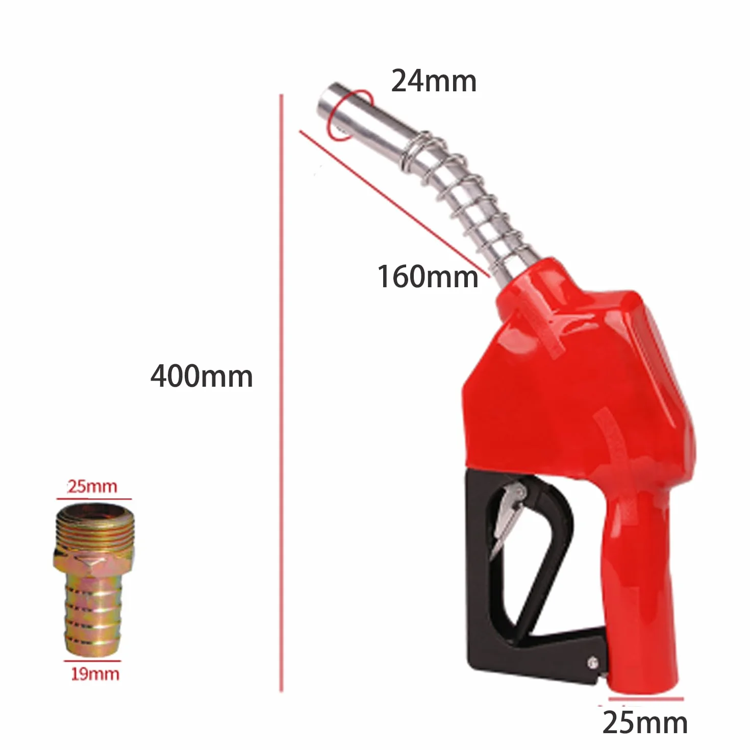 TOOSOAR Pistola per Pompa Diesel 11A con Raccordo per Tubo Flessibile 3/4"