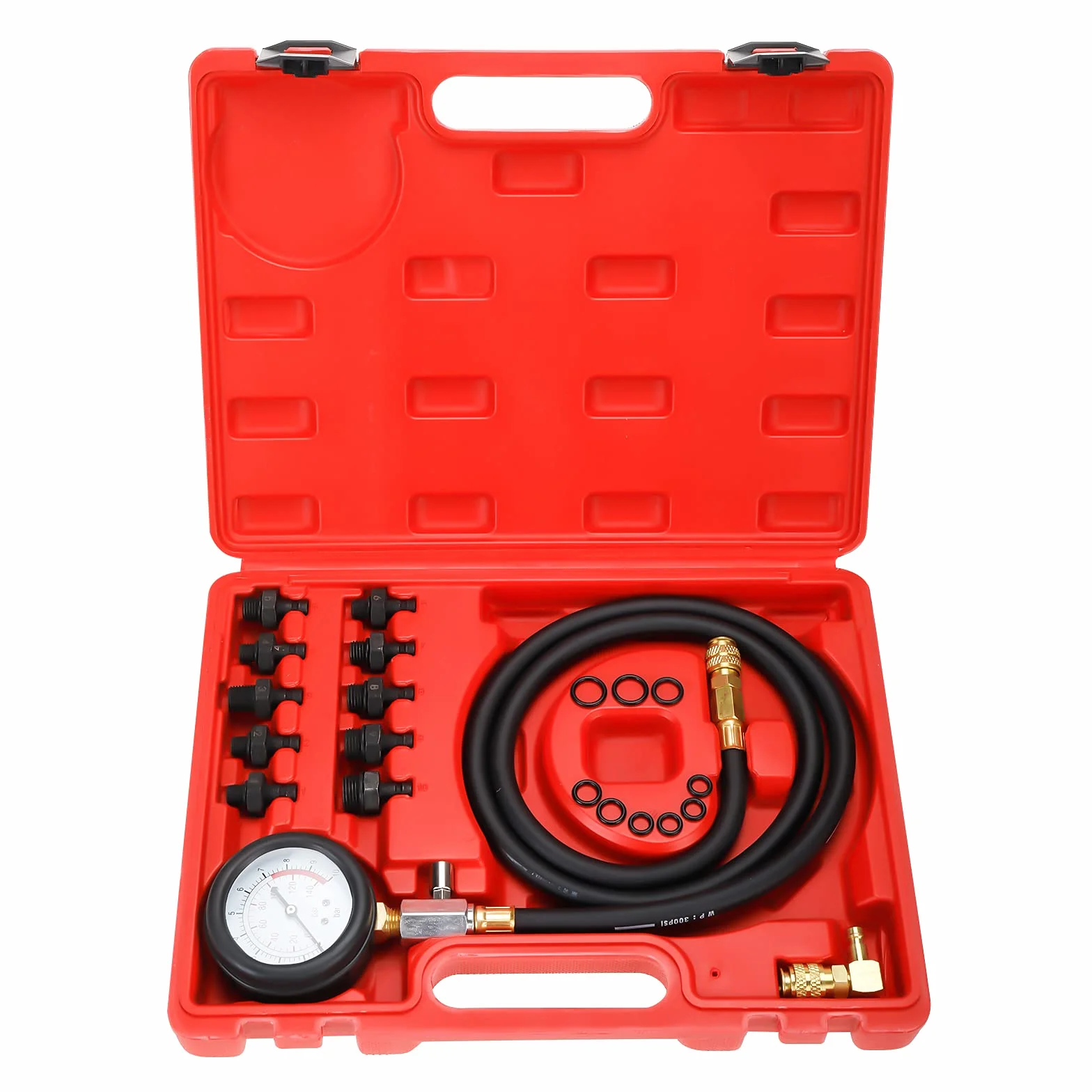 BOOMSTART Set di misuratori di pressione dell'olio motore, set di test diagnostici con 10 adattatori per moto, auto, camion, furgone