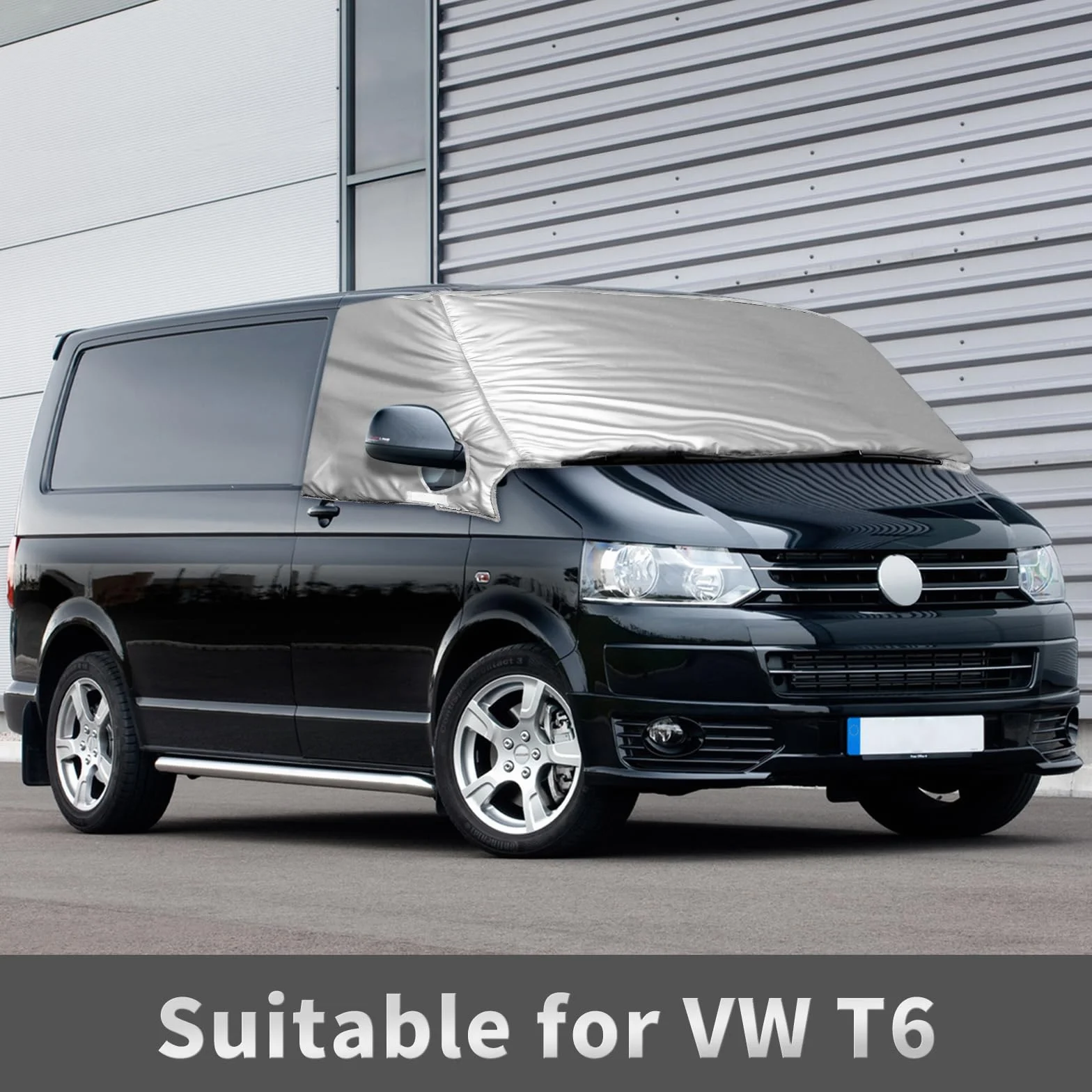 Copertura Termica Esterna per Parabrezza VW Transporter T6 Antigelo Pieghevole Argento