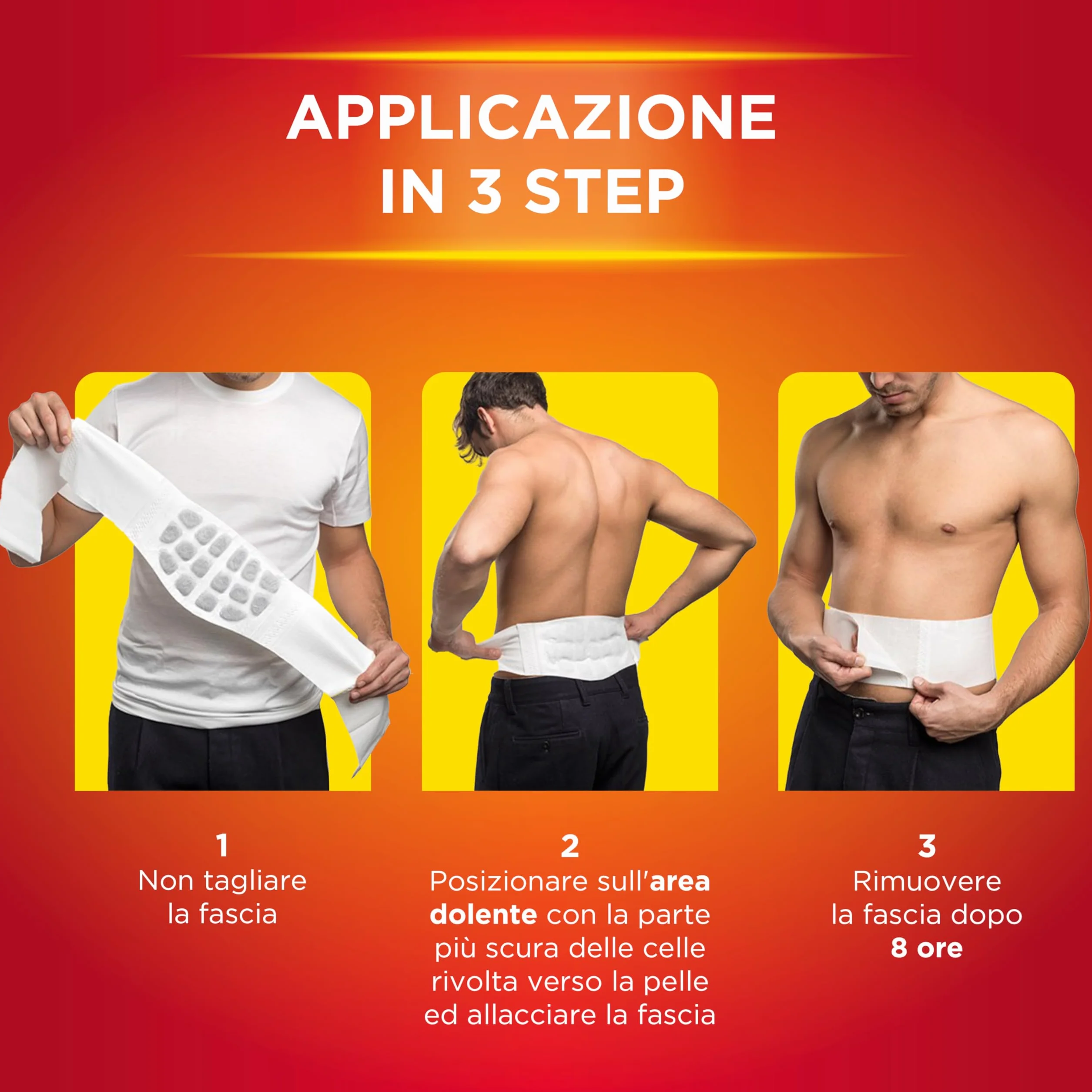 ThermaCare Schiena 4 Fasce Autoriscaldanti Monouso Calore Terapeutico Dolori Schiena 8 Ore