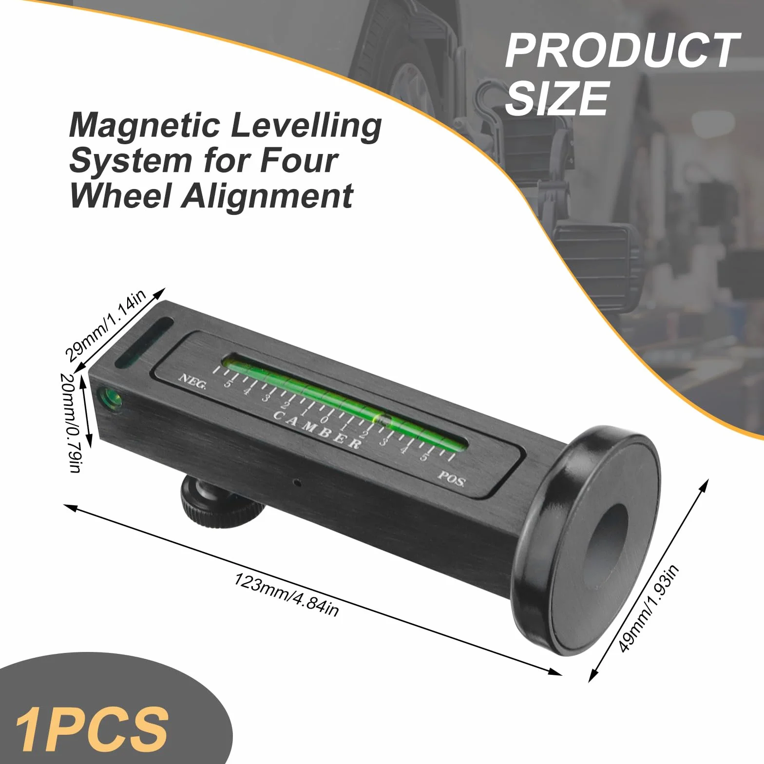 Allineamento Camber, Strumento di Allineamento Ruote Auto, Magnetometro per Riparazione Pneumatici Camper e Camion