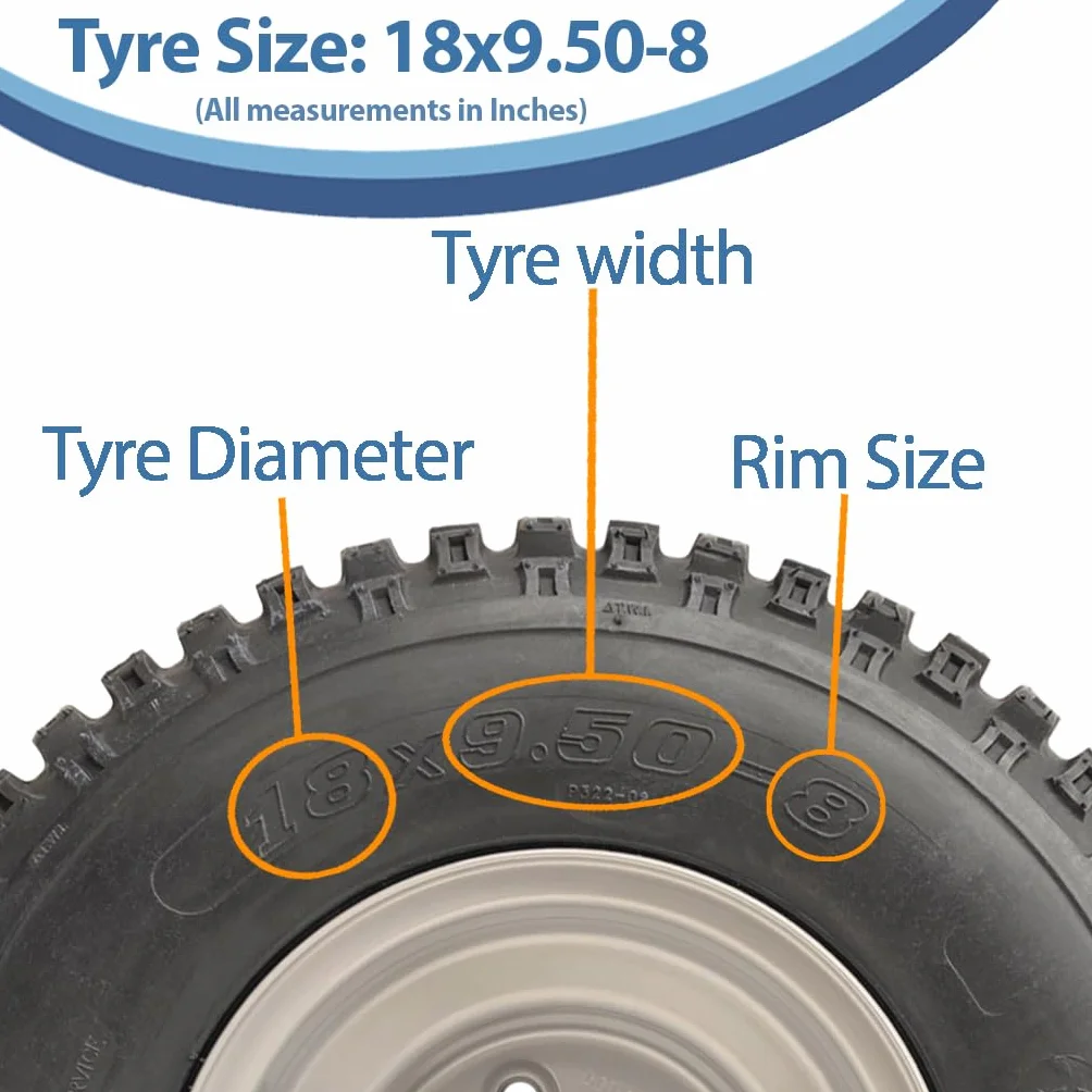 ATV Quad Trailer Kit 18x9.50-8 Wanda Tire 4ply P322 7.00x8 Wheel Rims 1700 kg Capacity