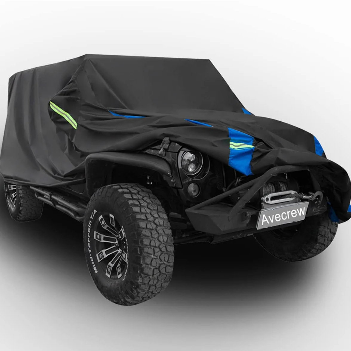 Avecrew Copertura impermeabile per Jeep Wrangler 4 porte, tutte le condizioni atmosferiche per Jeep Rain Cover per automobili, esterno completo esterno per Jeep Covers Fits JK JL TJ YJ CJ