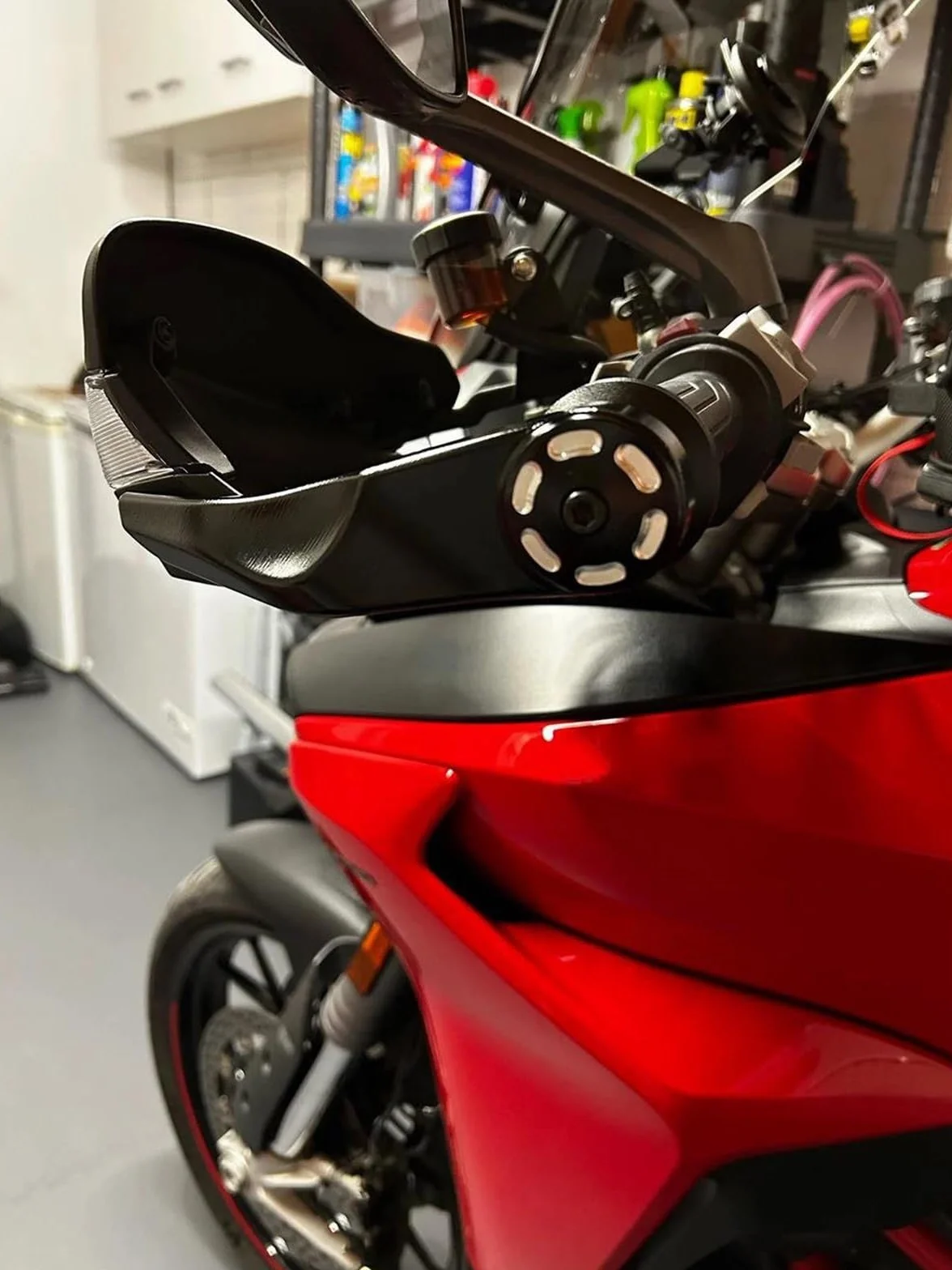 DUCATI MULTISTRADA 1200 MTS1200 MTS1260 MTS950 Protezione Mani Moto Rosso