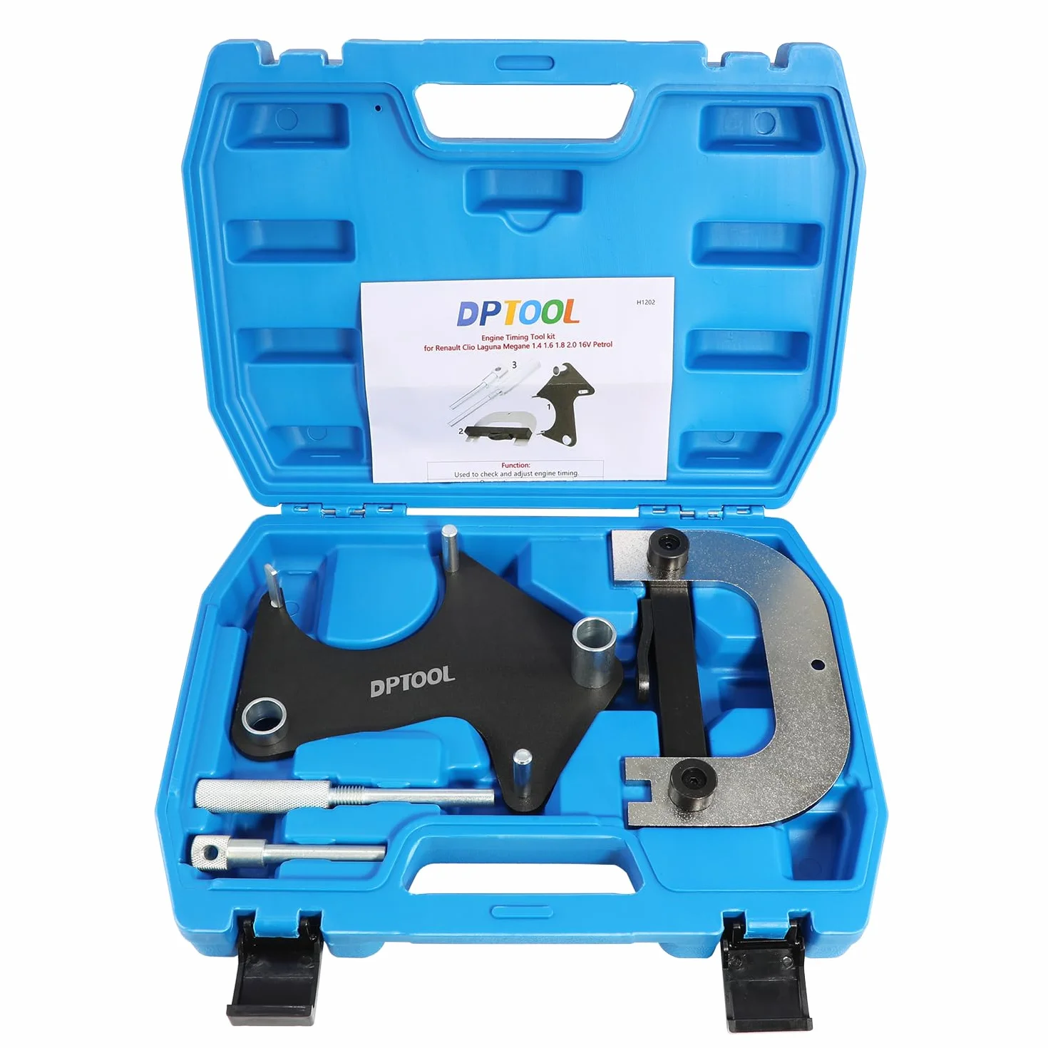 DPTOOL Strumenti di bloccaggio fasatura albero a camme Compatibile Renault Clio Laguna Megane 1.4 1.6 1.8 2.0 16V K4J K4M F4P F4R