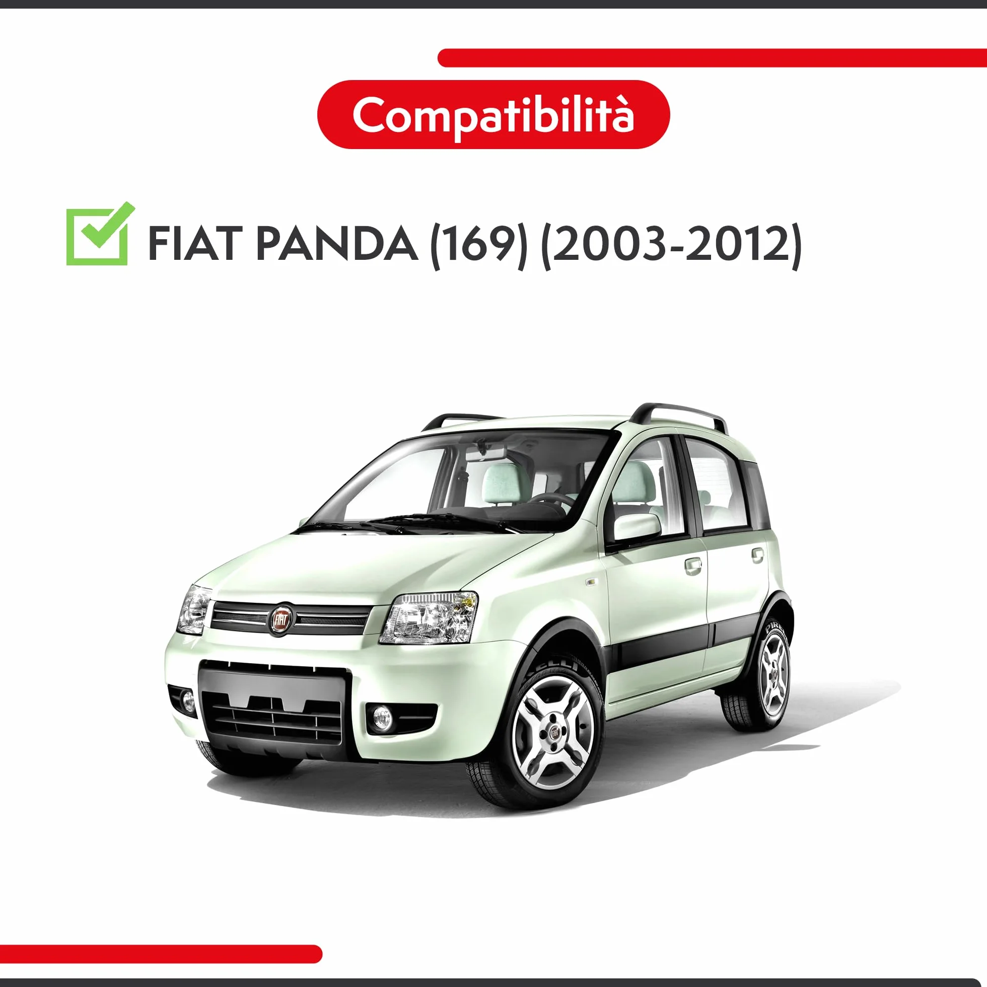 TUTTO PR, Alzacristallo Anteriore Per Fiat Panda (169) 2003-2012 (DESTRO)