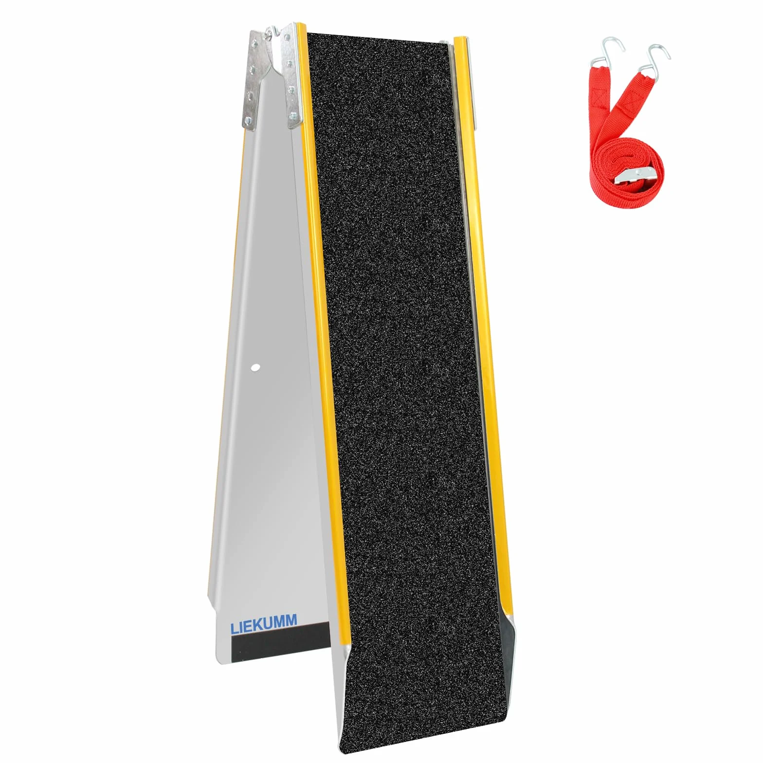 LIEKUMM Rampa di Carico Pieghevole in Alluminio, 180 x 25 cm Rampa di Salita, Portata 200 kg Portatile Rampa per ATV con Superficie Antiscivolo Rampa per rimorchi fuoristrada
