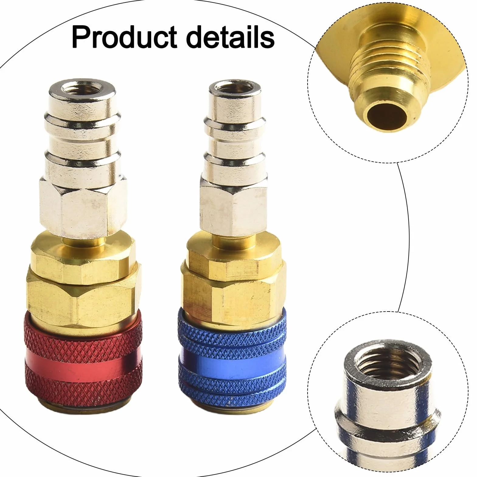 R134a A/C Accoppiatore Rapido Set Estensione Laterale Alto Basso Per Manifold Manometro 180° Connettori Rossi Auto Condizionamento