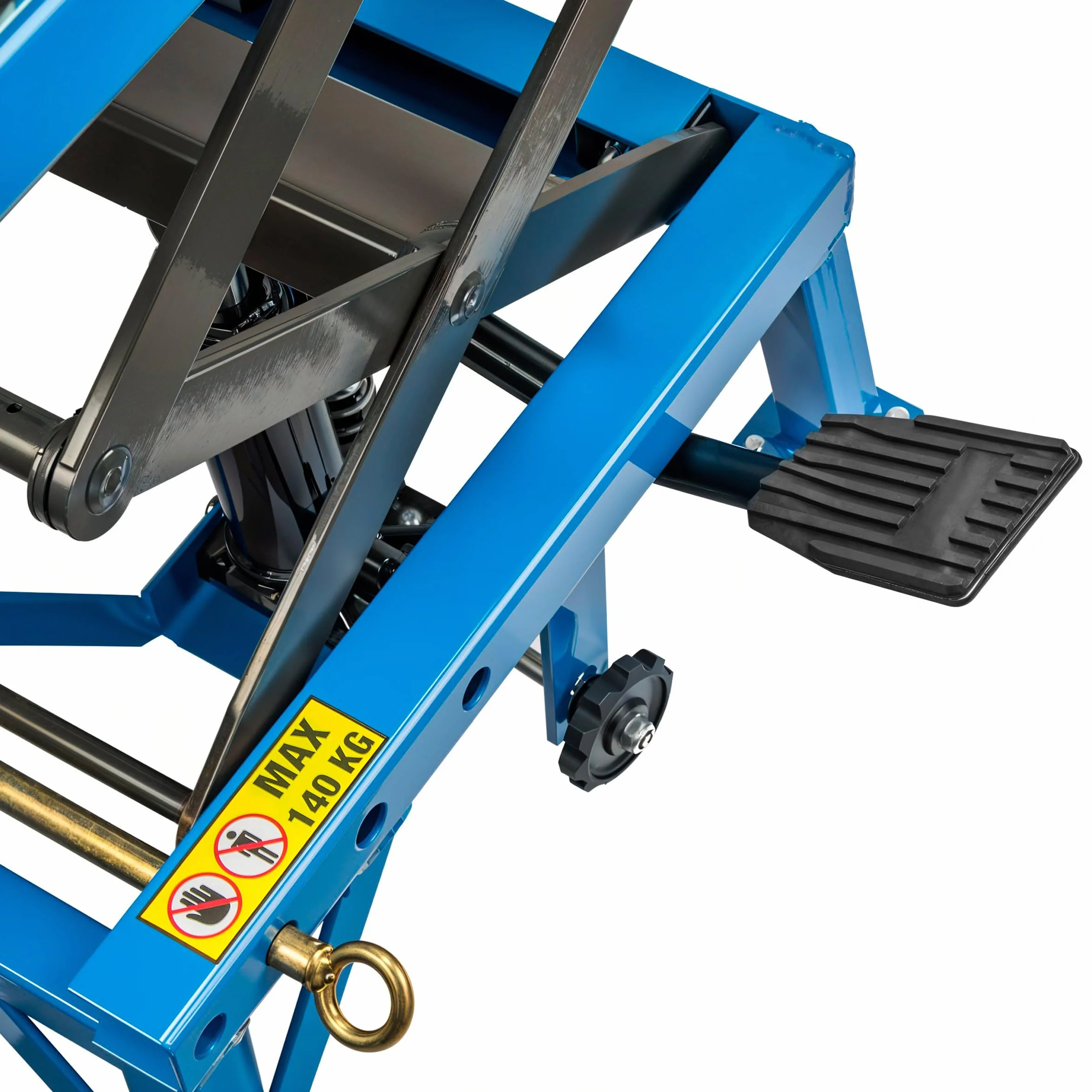 STIX Sollevatore idraulico per moto, 140 kg, con ruote SRM-01, altezza regolabile da 350 a 870 mm, per moto, quad, ATV, tavolo di sollevamento mobile