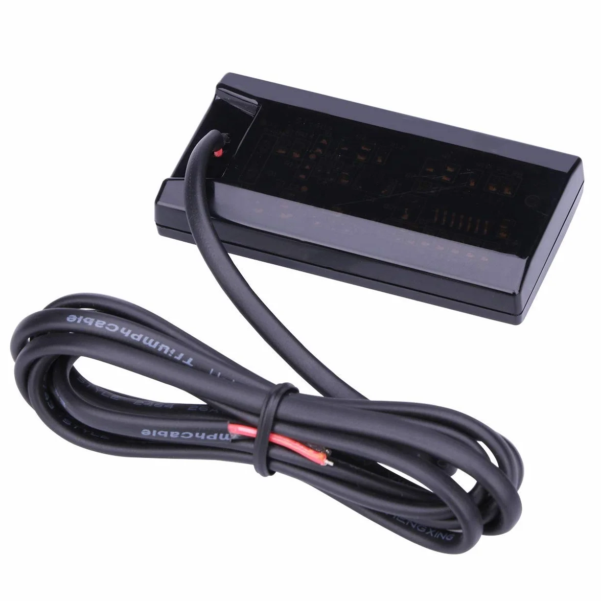 DollaTek Voltmetro Digitale con Display a LED misuratore del Pannello per Moto da Auto DC 12V - Carattere Blu