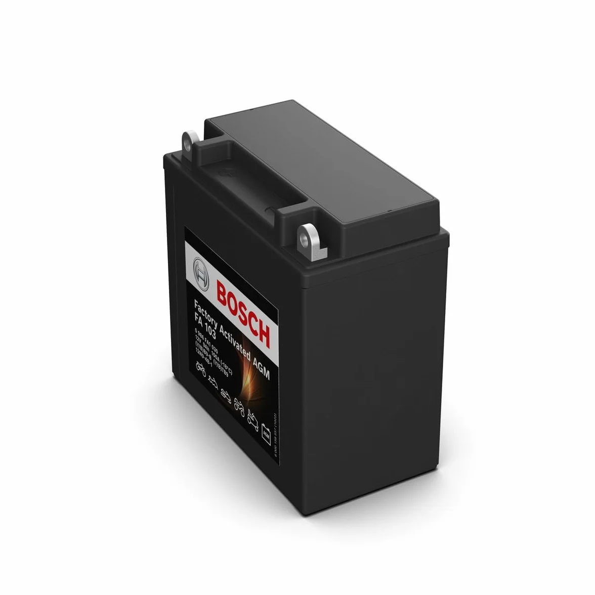 Bosch Batteria AGM per Motocicli 12V 100A 9Ah Compatibile M4F25 BB9-B BTB9 12N9-4B-1