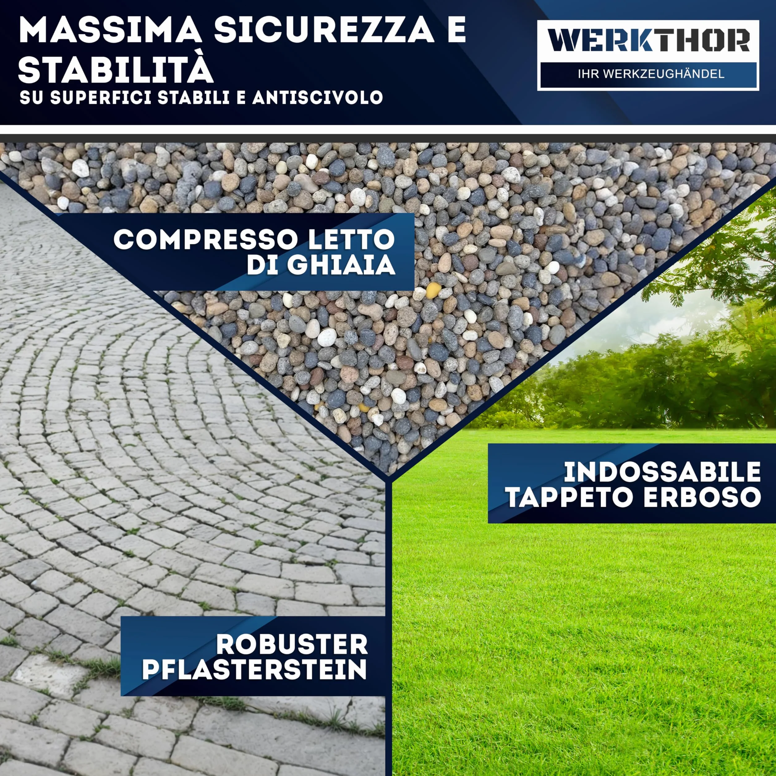 WERKTHOR Cunei per Camper [Grigio Set 2 Pezzi] con Borsa | Cunei Livellatori Camper fino 5T per Roulotte Van | Pedane Auto Sollevamento Resistenti Antiscivolo