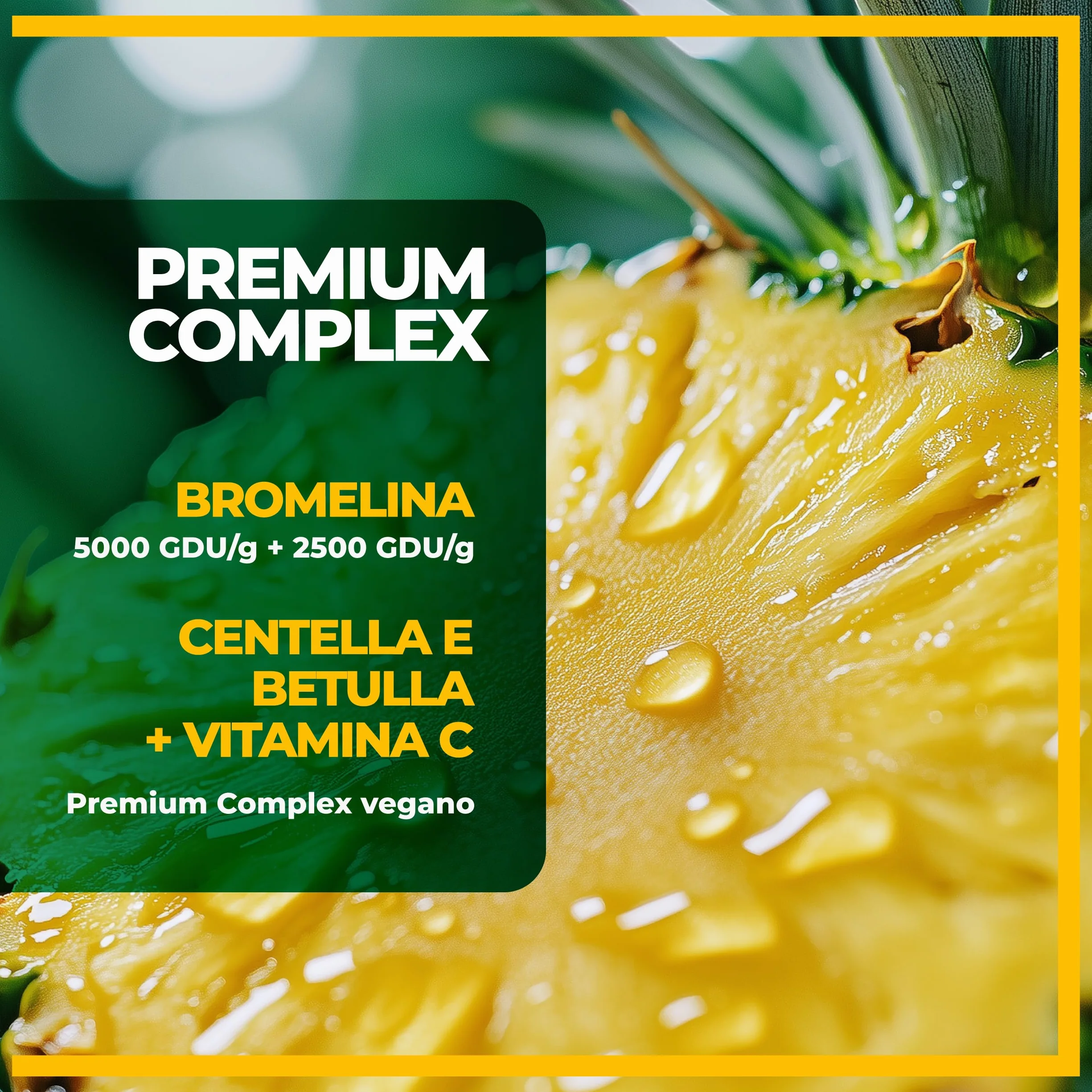 Symbeauty Bromelina Forte 240 Cpr Drenaline 2500+5000 GDU Betulla Centella Vitamina C Vegano Made in Italy