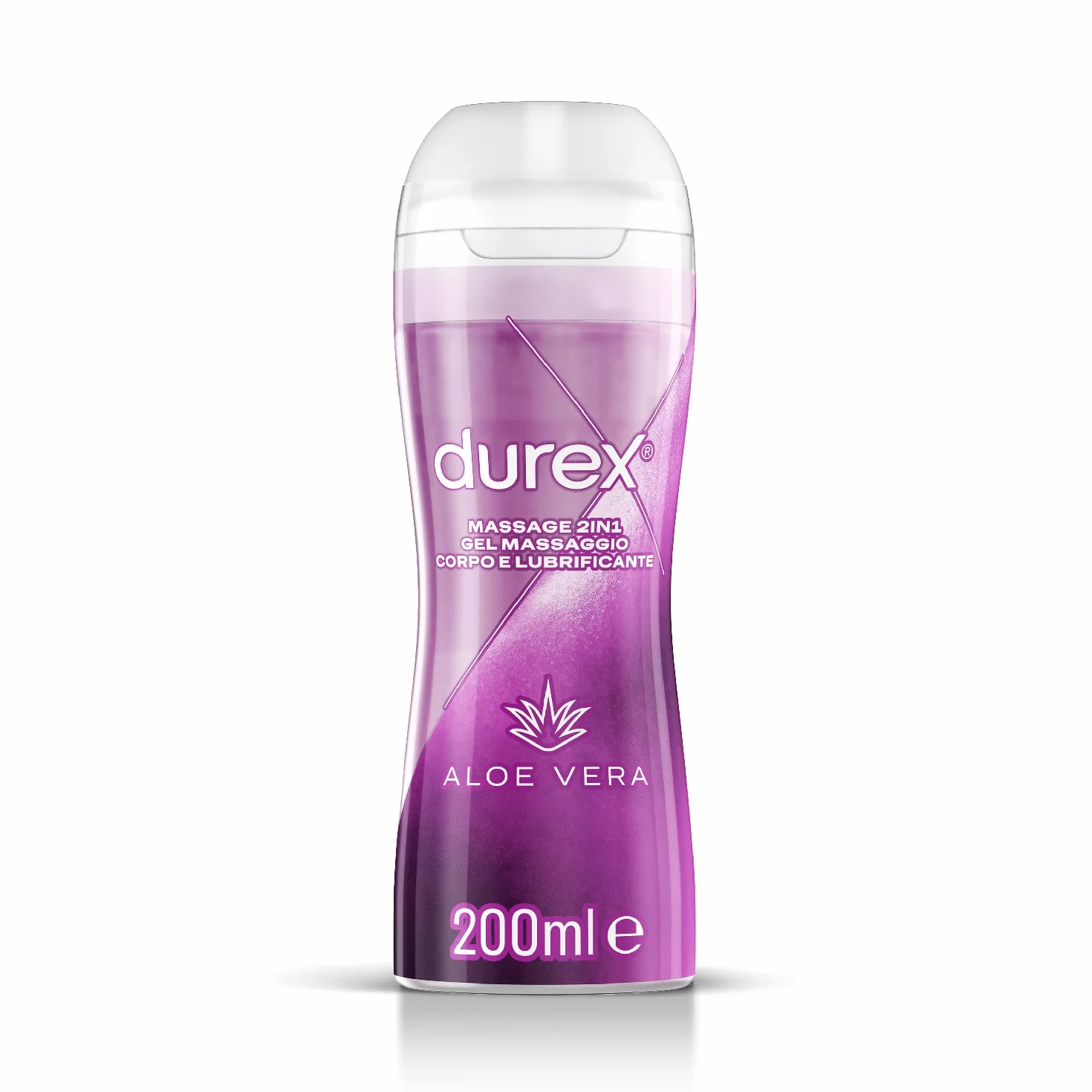 Durex Massage 2 in 1 Aloe Vera Lubrificante Sessuale Intimo Gel a Base d'Acqua 200 ml
