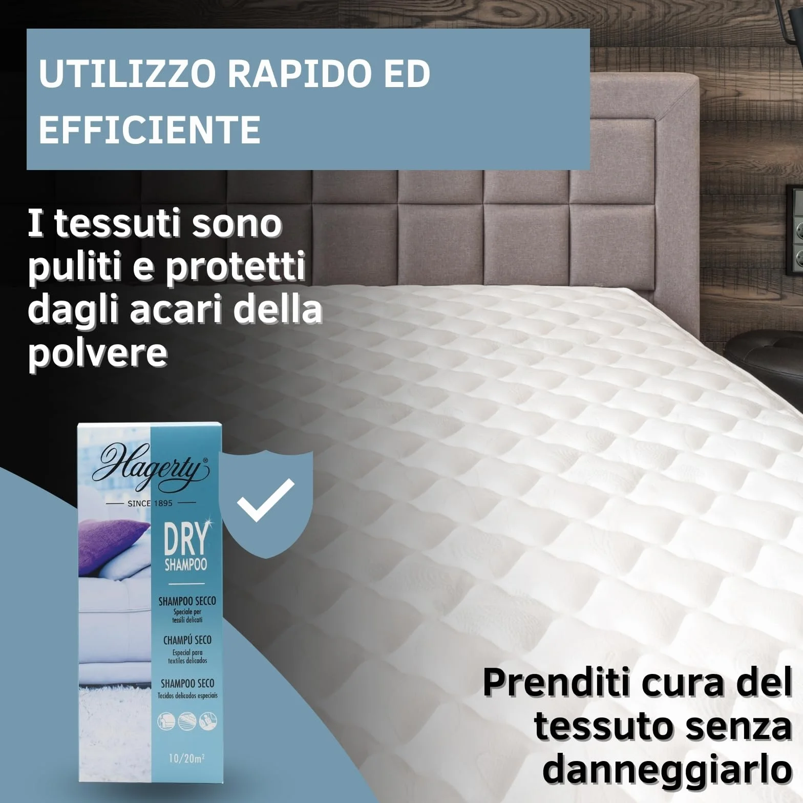 Hagerty Dry Shampoo secco Detergente polvere per tappeti moquette tappezzerie