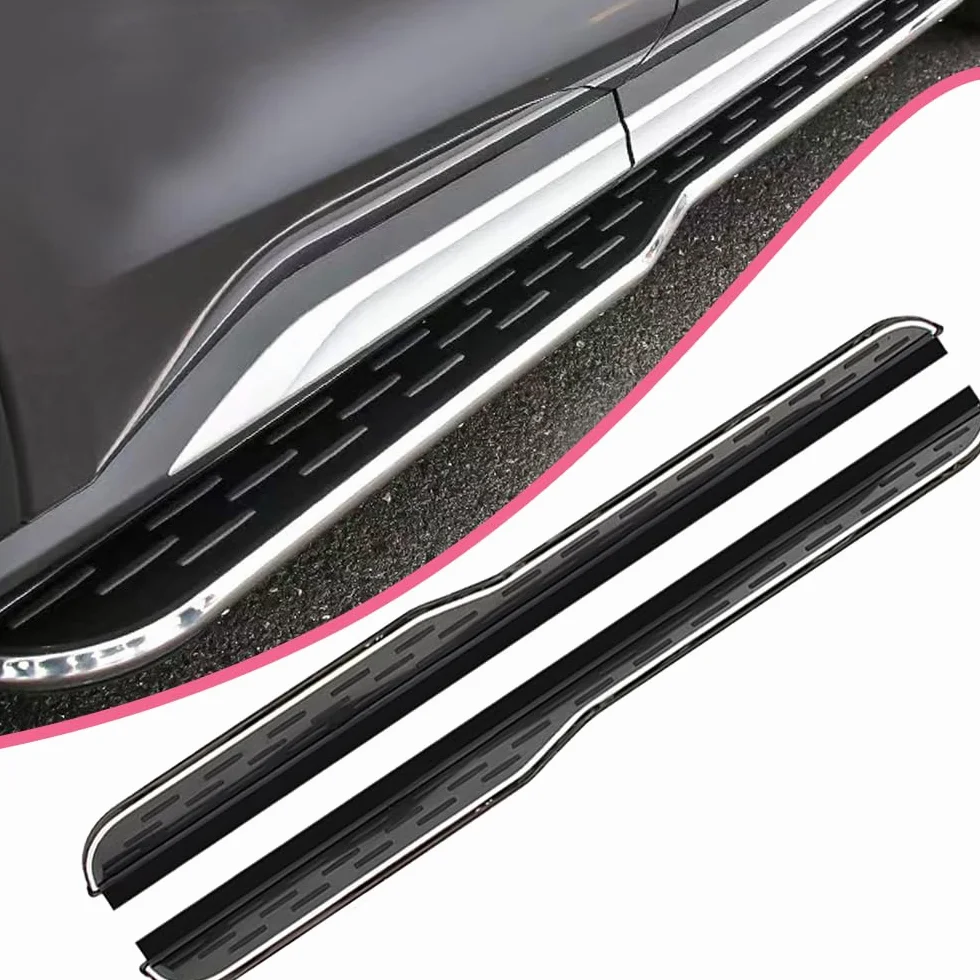Pedana laterale adatta per Toyota RAV4 2016 2017 2018 Pedana Nerf Bar Pedale (con staffe) in acciaio inox nero brillante