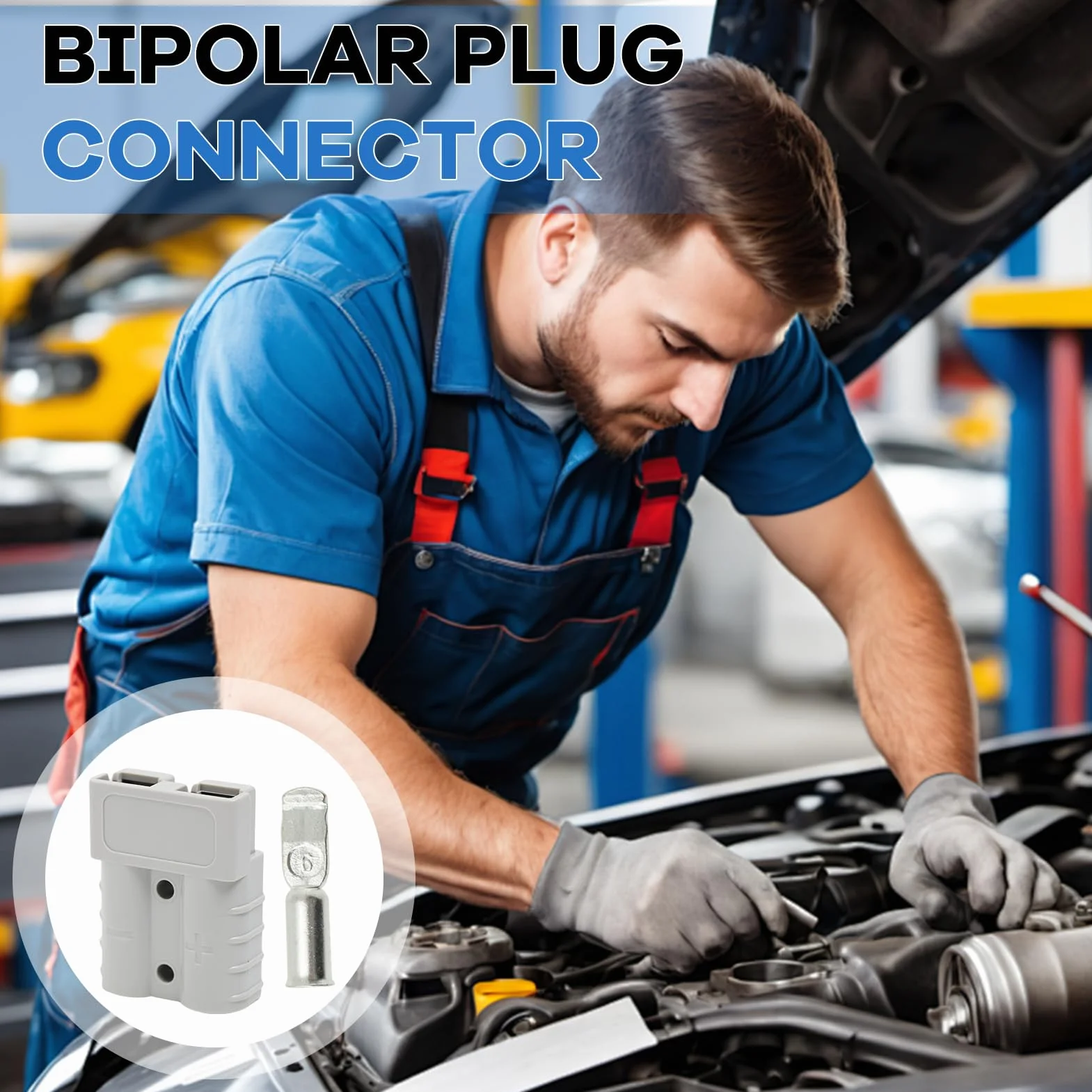 50A 600V Connettore di Batteria, 4 Pz Connettore per Batteria Connessione Rapida, Alimentazione modulare 50A, presa per batteria da 50 ampere, per Auto, Rimorchio, Winch Trailer Verricello, Nave