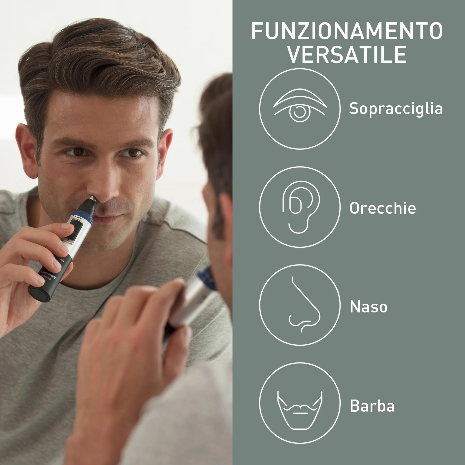Panasonic ER-GN-30K Regolapeli per Naso e Orecchie