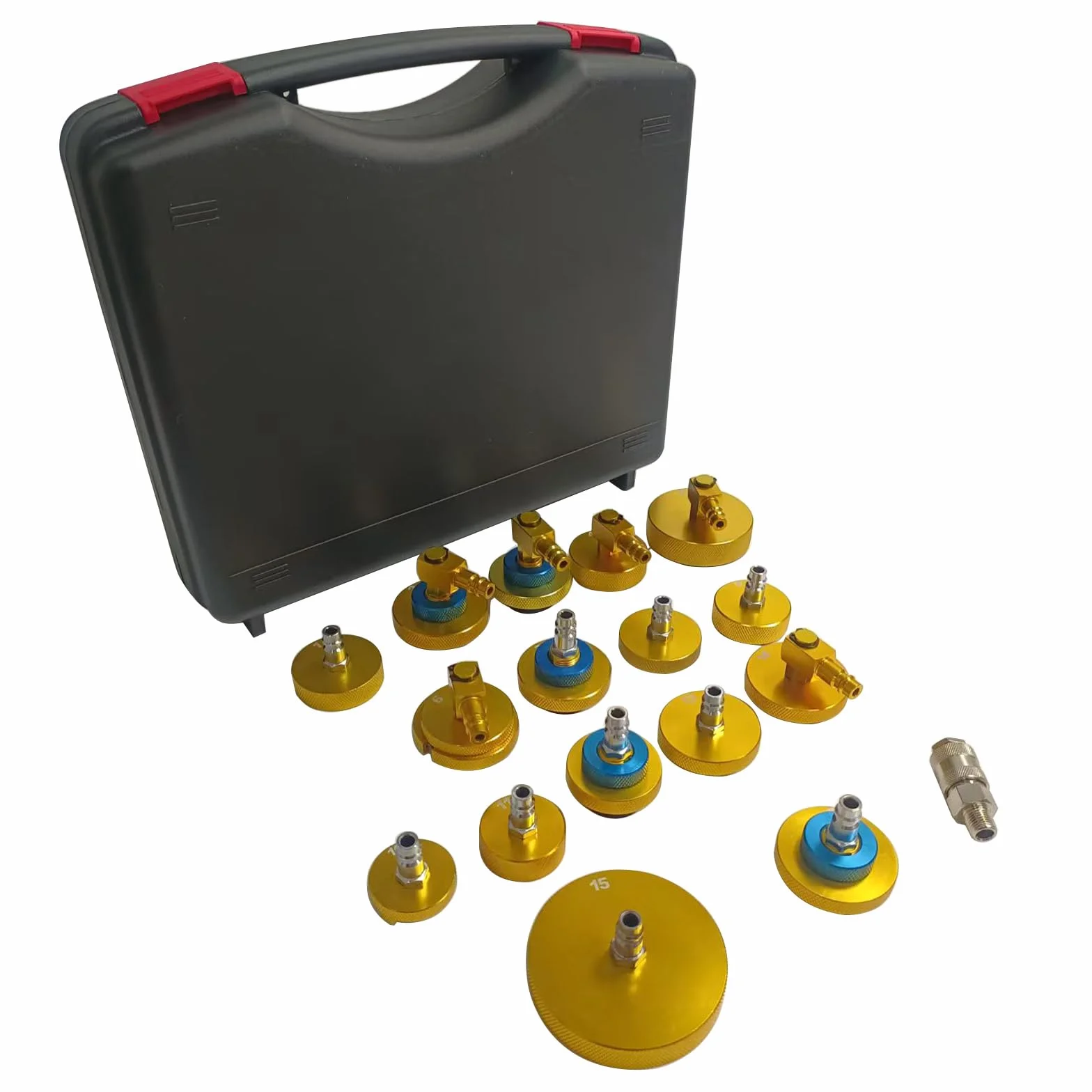 Adattatore per Spurgo Freni 17 Pezzi con Snodo Rapido Oro