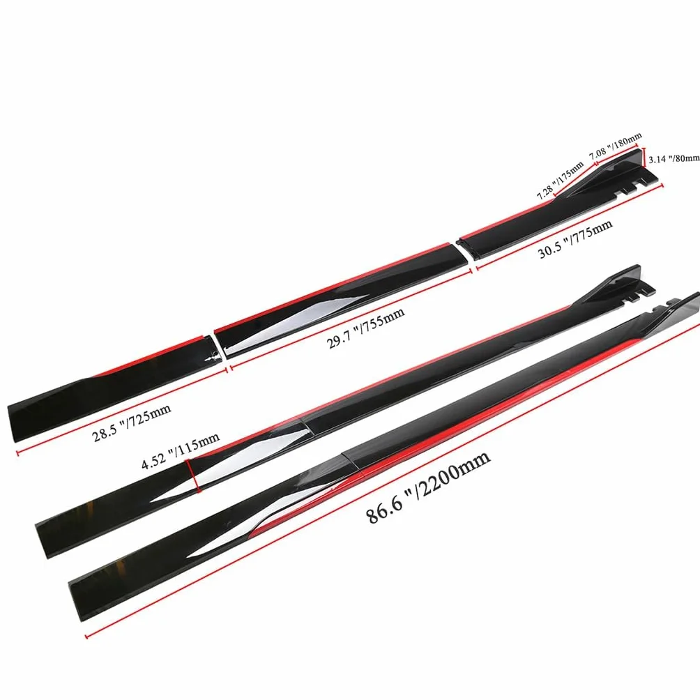 Minigonne Laterali Auto per Alfa Romeo Giulia Stelvio Mito Giulietta Tonale 147 156 159,Protezione Pannello Bilanciere Deflettore Diffusore Spoiler Splitter Esterni Accessori,F-White