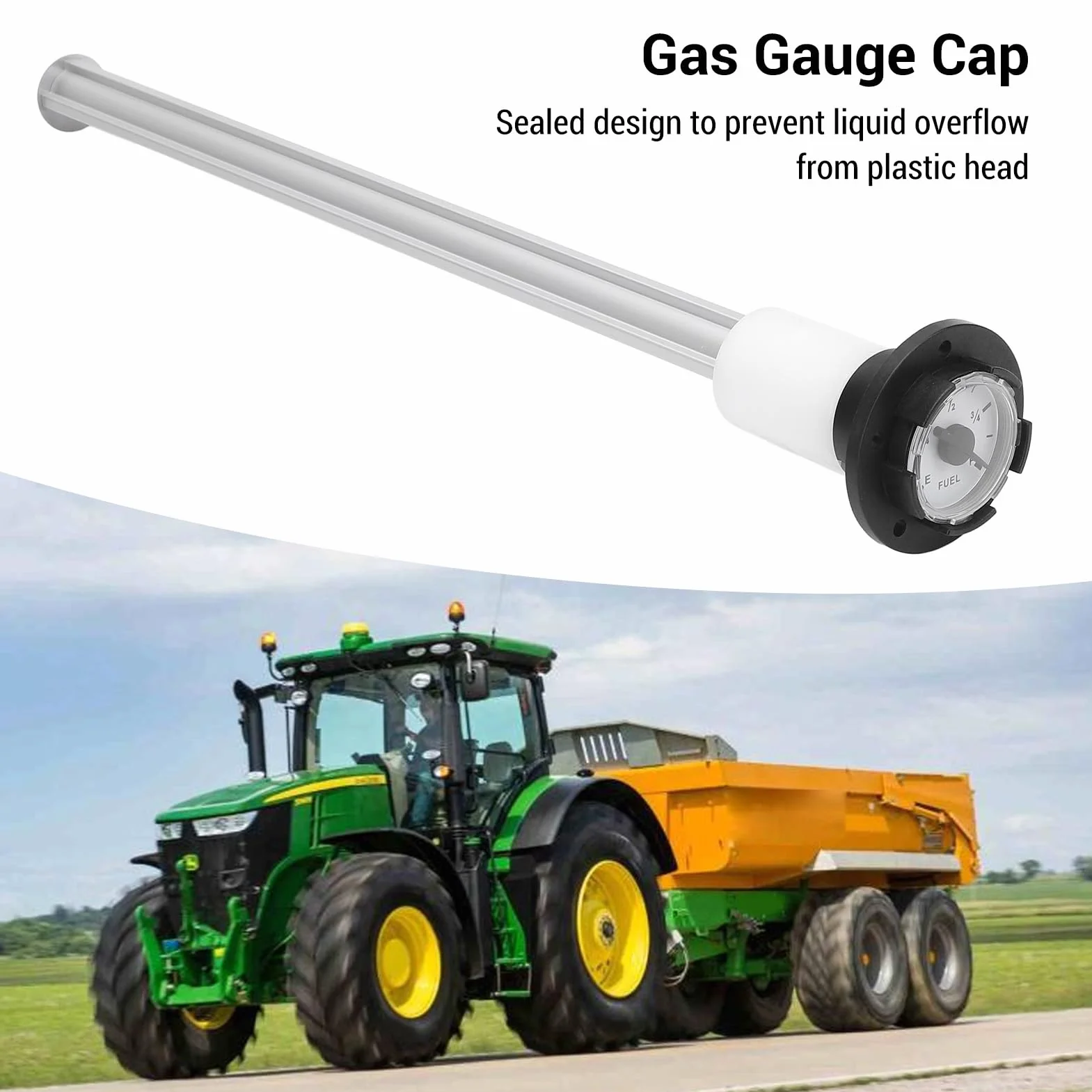 Misuratore del Tappo del Manometro del Gas Ad Alta Precisione Resistente Alla Temperatura per Yacht, Auto, Camion - Tappo del Carburante Meccanico Sigillato vestibilità Universale (450 mm)