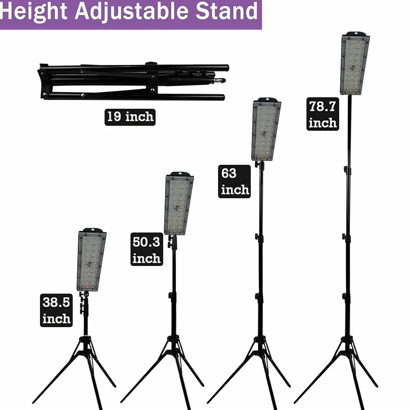 Lampada di abbronzatura 45 W 395 nm UV per viso e corpo con supporto regolabile e protezione occhi