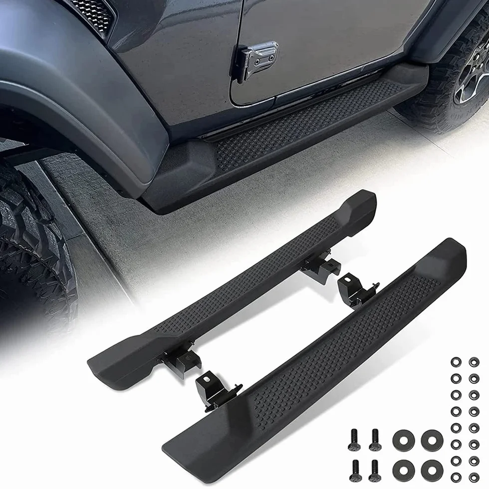 Pedane Nerf Step Bar, gradini Laterali Black Bolt-on Rock Sliders compatibili con Jeep Wrangler JL JLU 2018-2022 Accessori Sport Sahara Rubicon 2 Porte