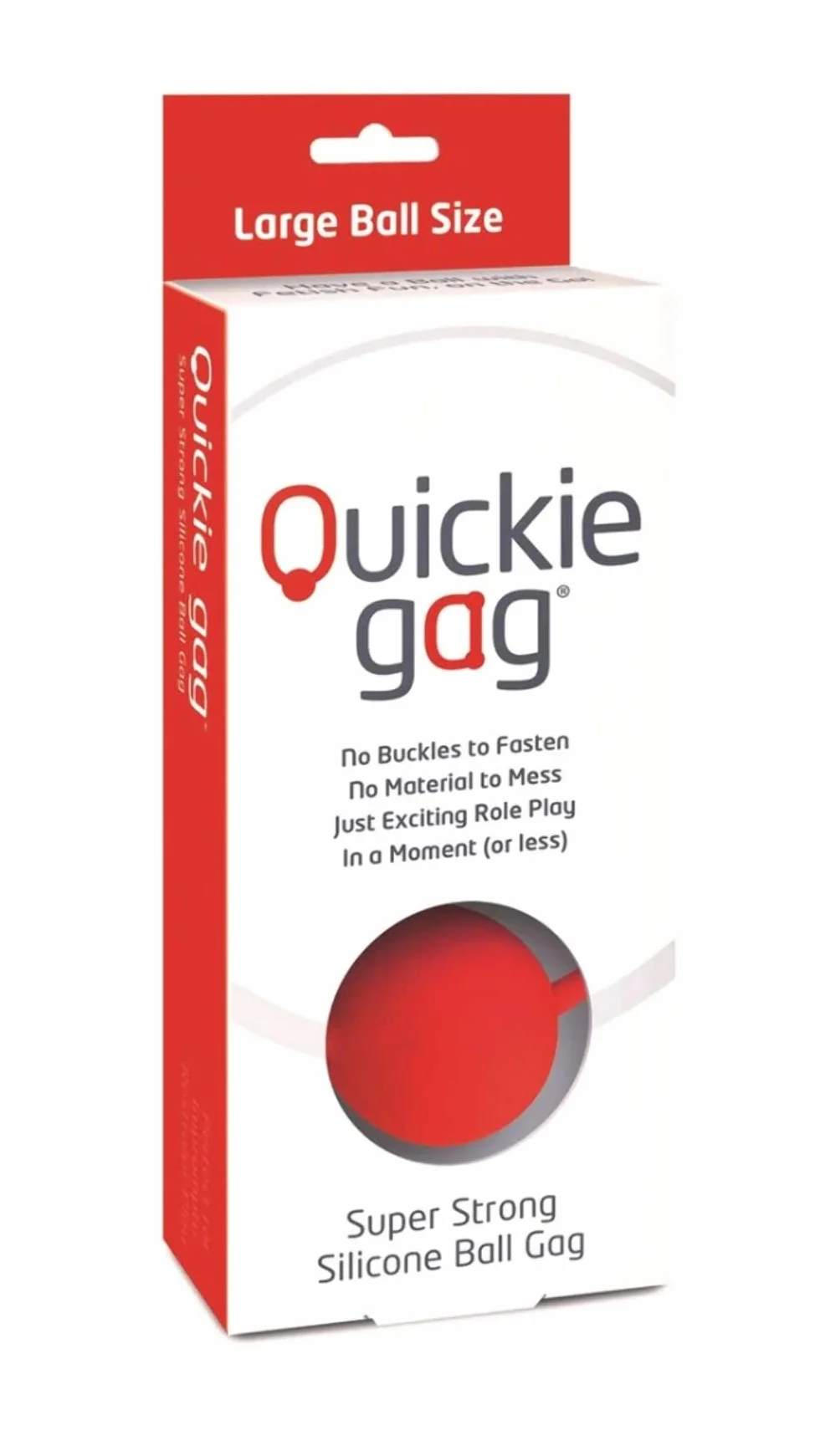 Creative Conceptions CCQGBALLR Quickie Gag Sfera Silicone Grande Rossa