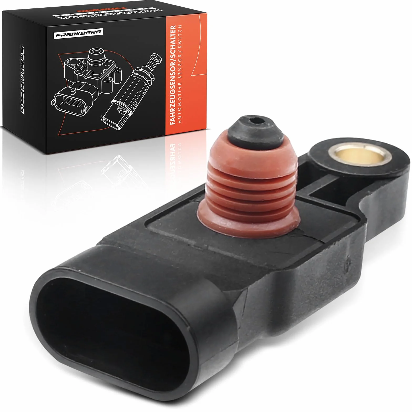 Frankberg Sensore pressione differenziale Pressione gas di scarico Compatibile con Matiz M200 M250 Kalos KLAS Aveo/Kalos Compatto T200 Matiz M100 M150 Lacetti J200 Replace# 25184083