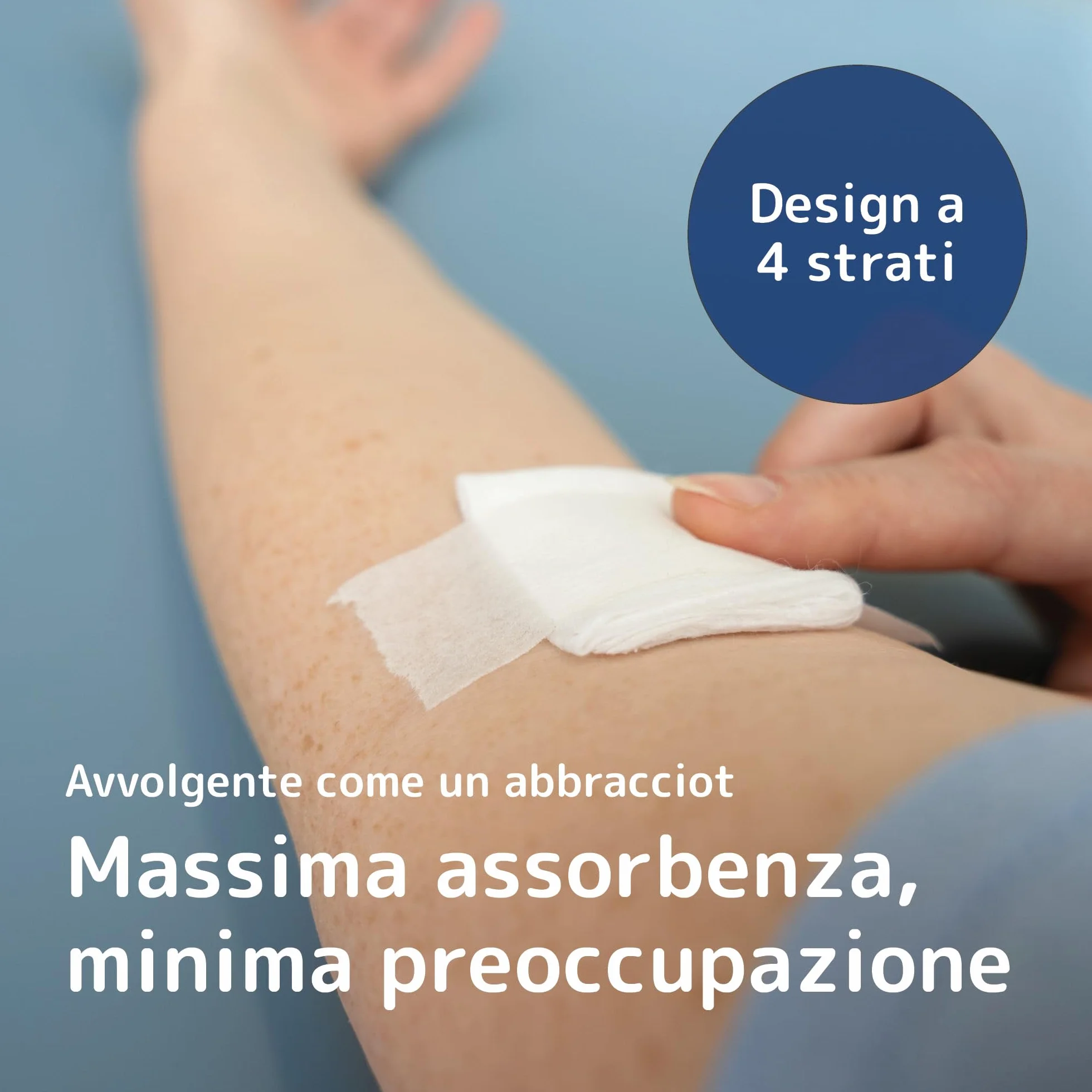 ABENA comprime 125 pezzi medicazioni sterili in tessuto non tessuto 4 strati 7,5 x 7,5 cm