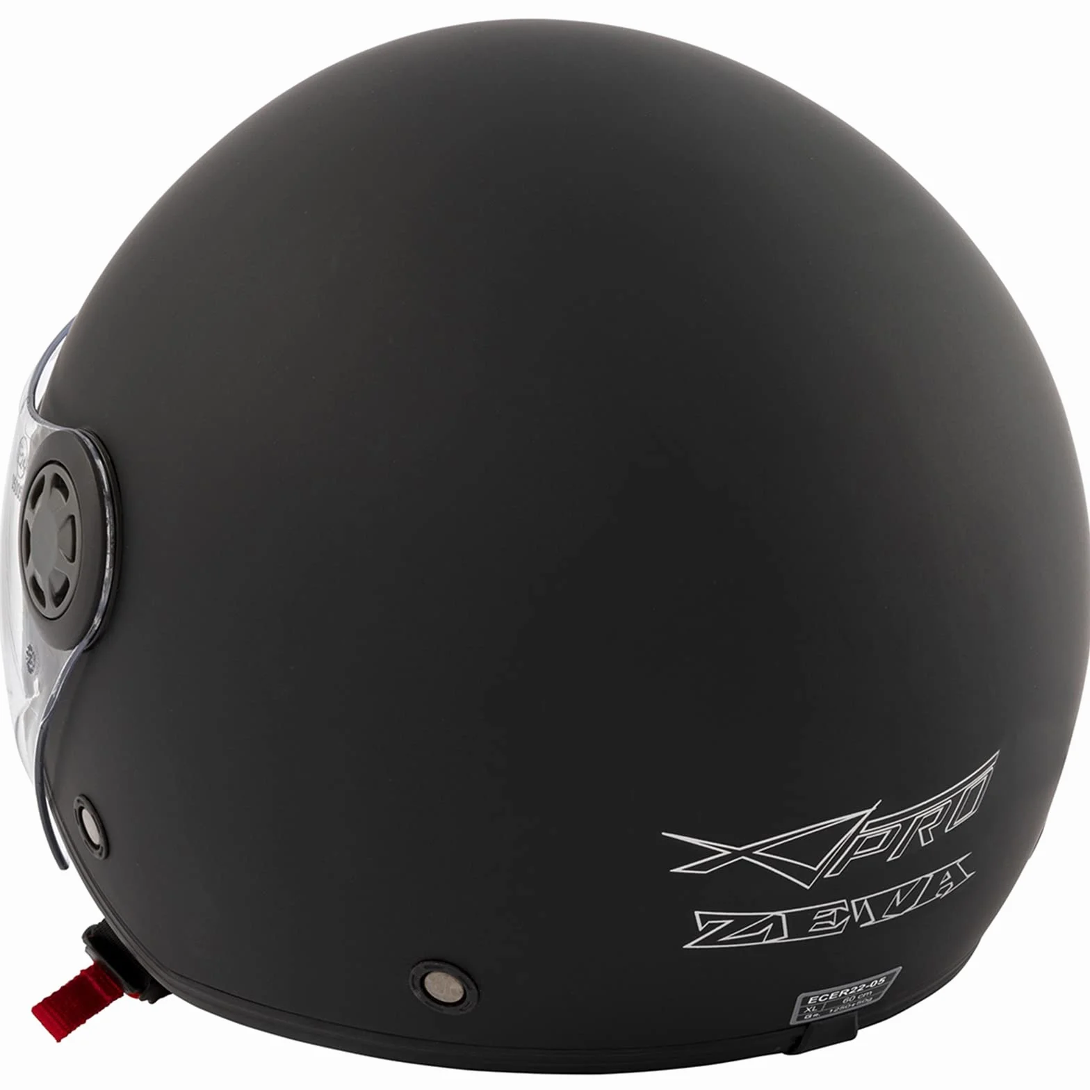 Casco Jet Scooter Moto ECE 22.06 Certificato Parasole Lunga Visiera Nero Opaco L