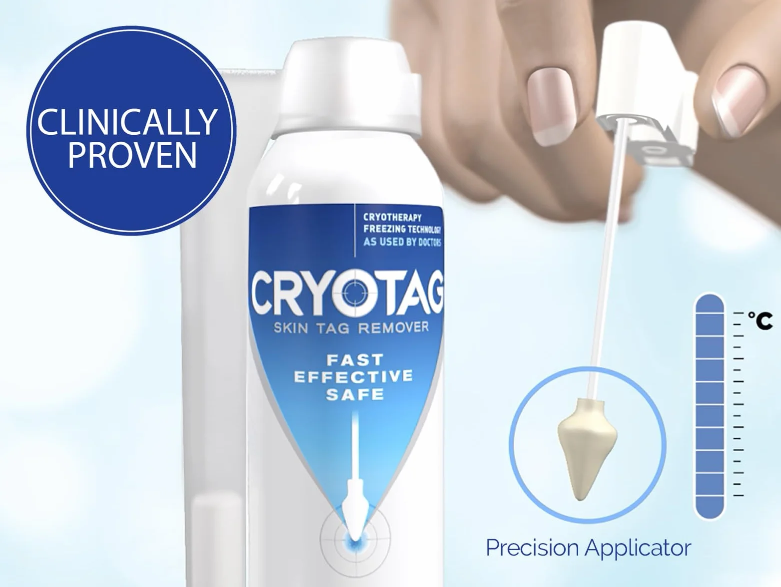 Cryotag Skin Tag Remover – Crioterapia per Rimozione Rapida Fibromi Penduli, 12 Trattamenti
