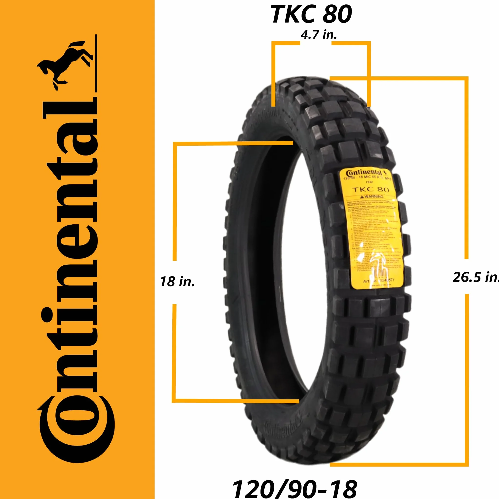 Continental TKC 80 Twinduro M+S - Pneumatico da moto durevole fuoristrada e da strada per viaggi avventura