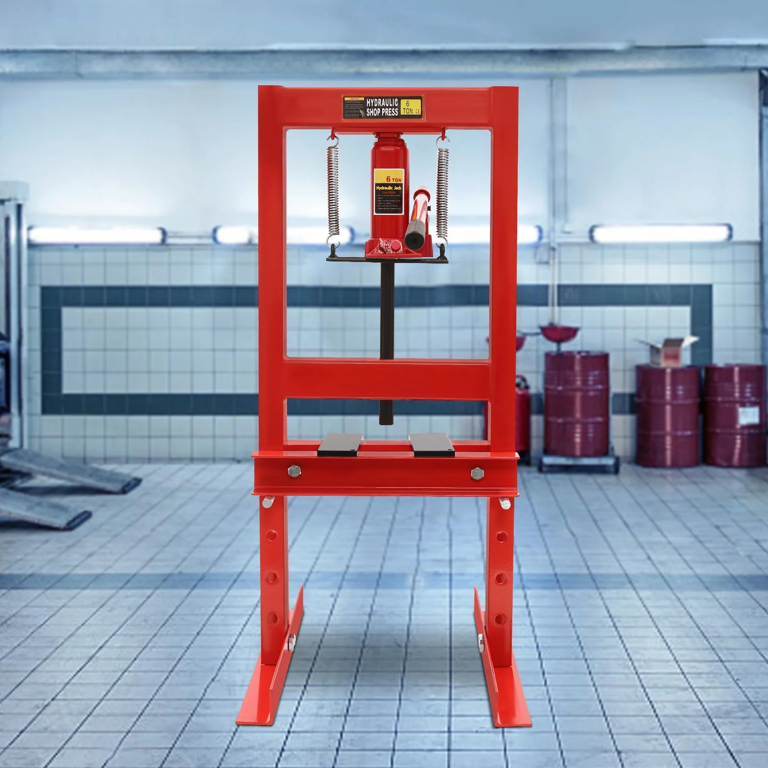 Pressa da officina idraulica 6T 125 mm acciaio al carbonio manuale per cuscinetti boccole auto