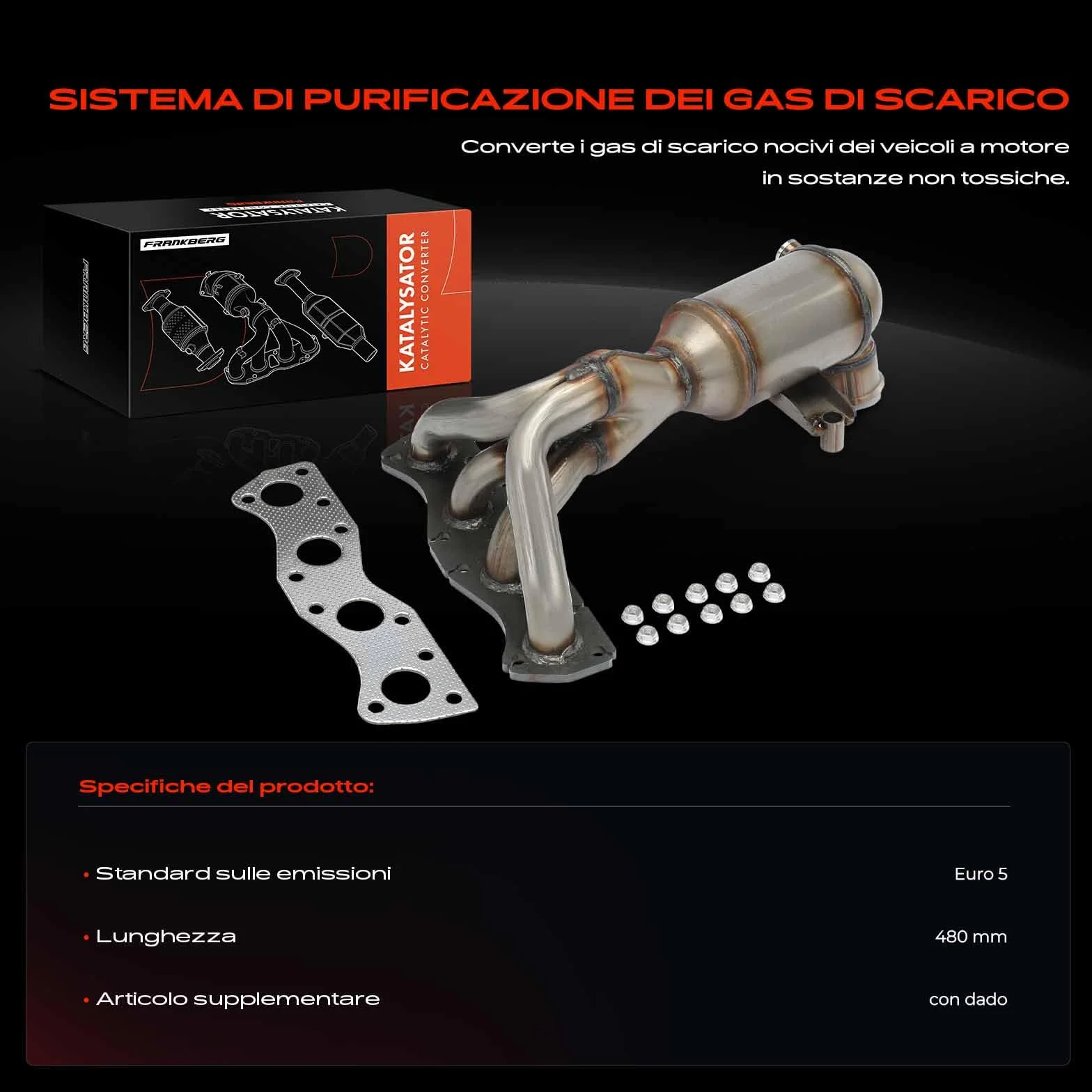 Frankberg Convertitore Catalitico Benzina Compatibile con C3 Picasso SH 1.4L 1.6L Min.i R56 1.4L 1.6L Min.i Cabriolet R57 1.6L 207 WA WC 1.4L 1.6L 308 CC 4B 1.6L Replace# 1609163980
