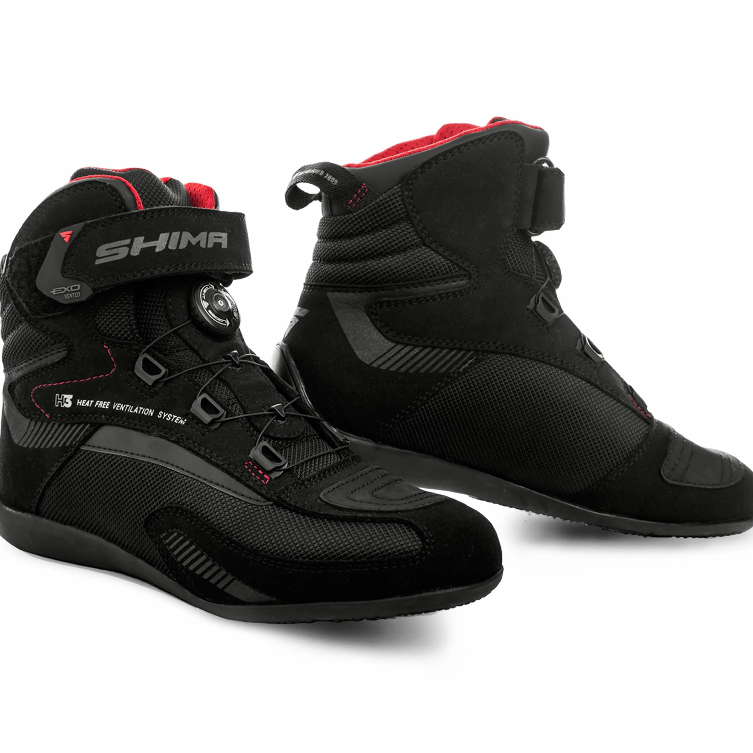 Shima EXO Vented, Scarpe Moto Uomo; Traspirante, Rinforzate Stivali Moto Uomo con Sistema di Chiusura ATOP, Supporto alla Caviglia, Suola Antiscivolo, Impugnatura del Cambio