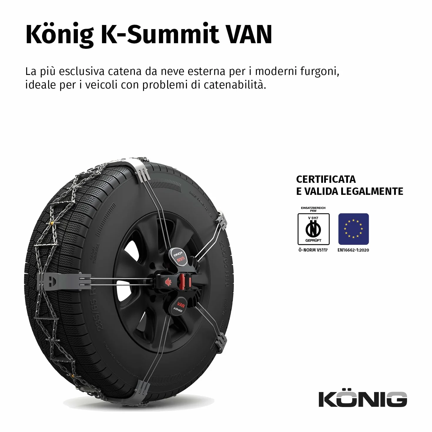 KÖNIG K-Summit VAN K84 Catene da Neve