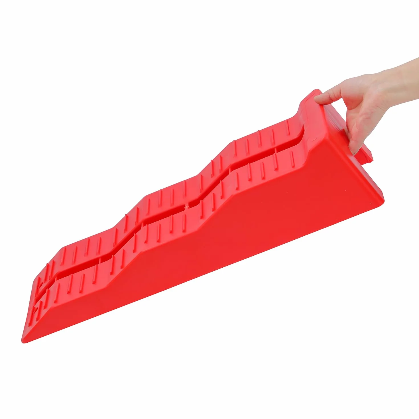 KATSU Rampe di Livellamento per Roulotte 2 Pezzi Capacità 5 Ton 3 Livelli Cunei Livellamento Camper da Campeggio in Plastica per Impieghi Gravosi per Garage Officina Auto