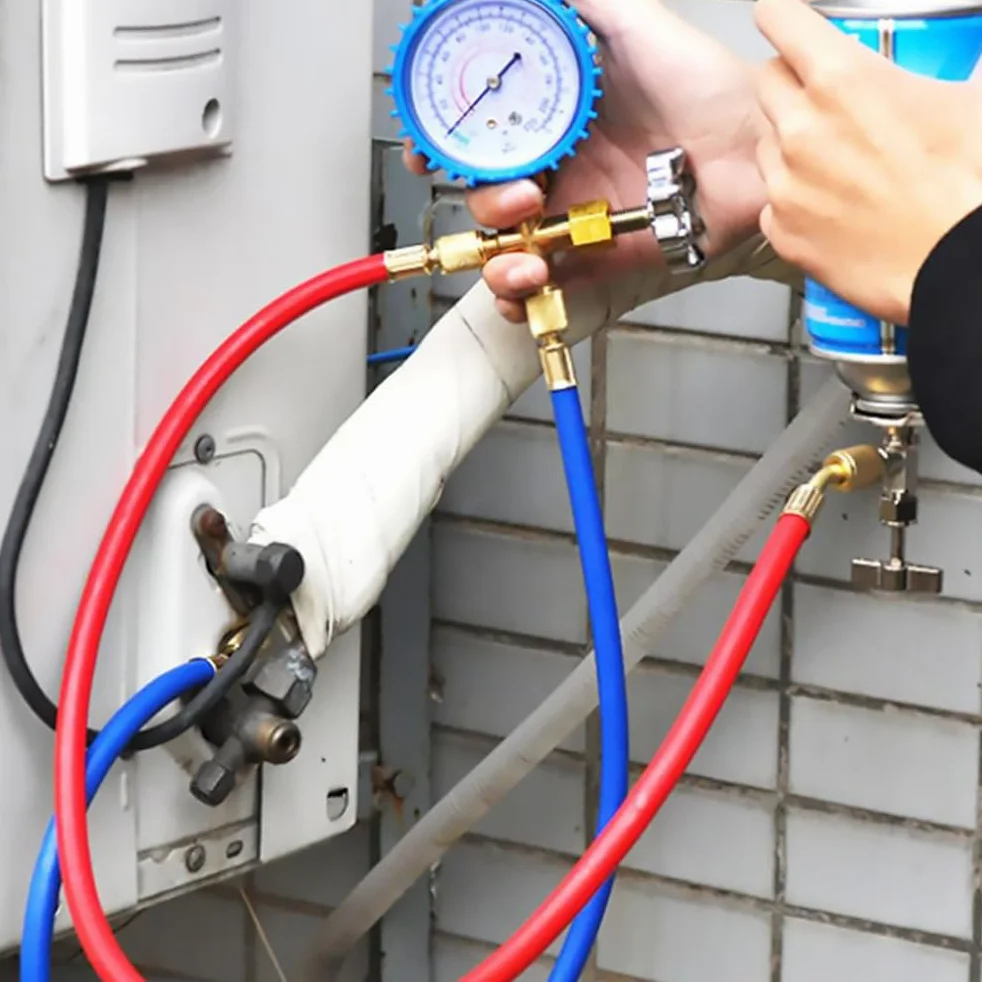 UKCOCO Kit Manometro per Condizionatori Aria Set Completo per Refrigerante Strumenti Servizio